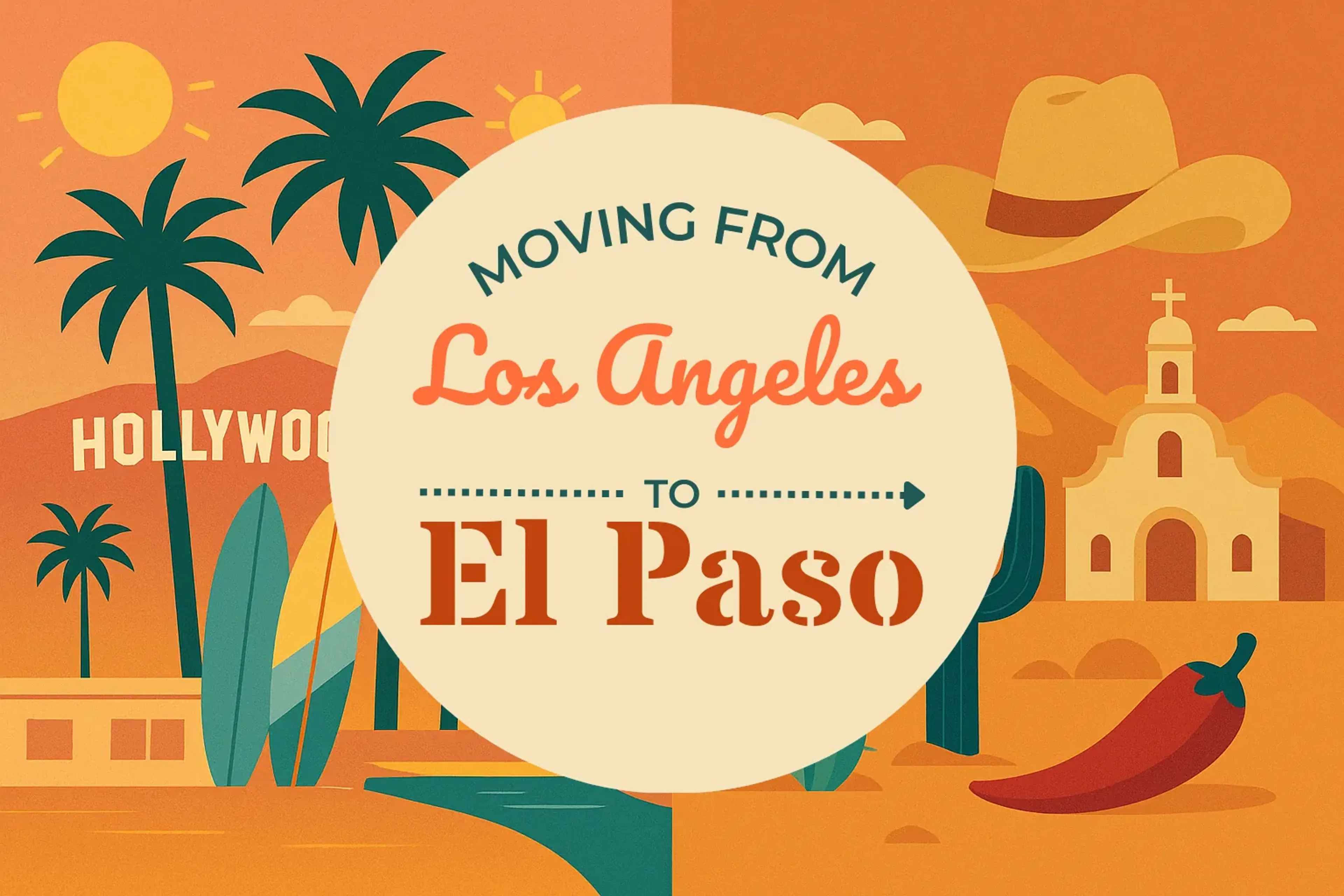 Side-by-side comparison of Los Angeles to El Paso moving companies