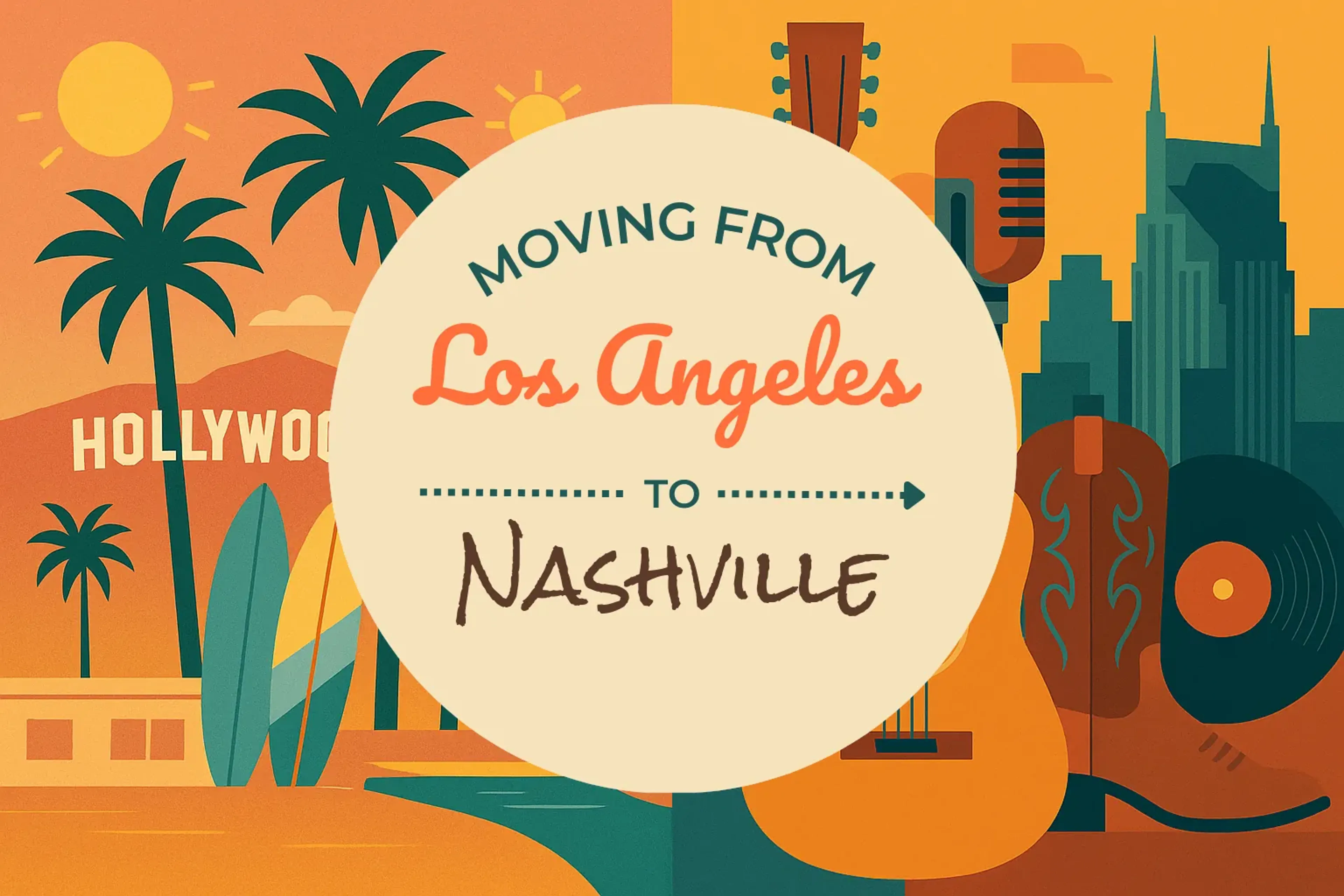 Side-by-side comparison of Los Angeles to Nashville moving companies