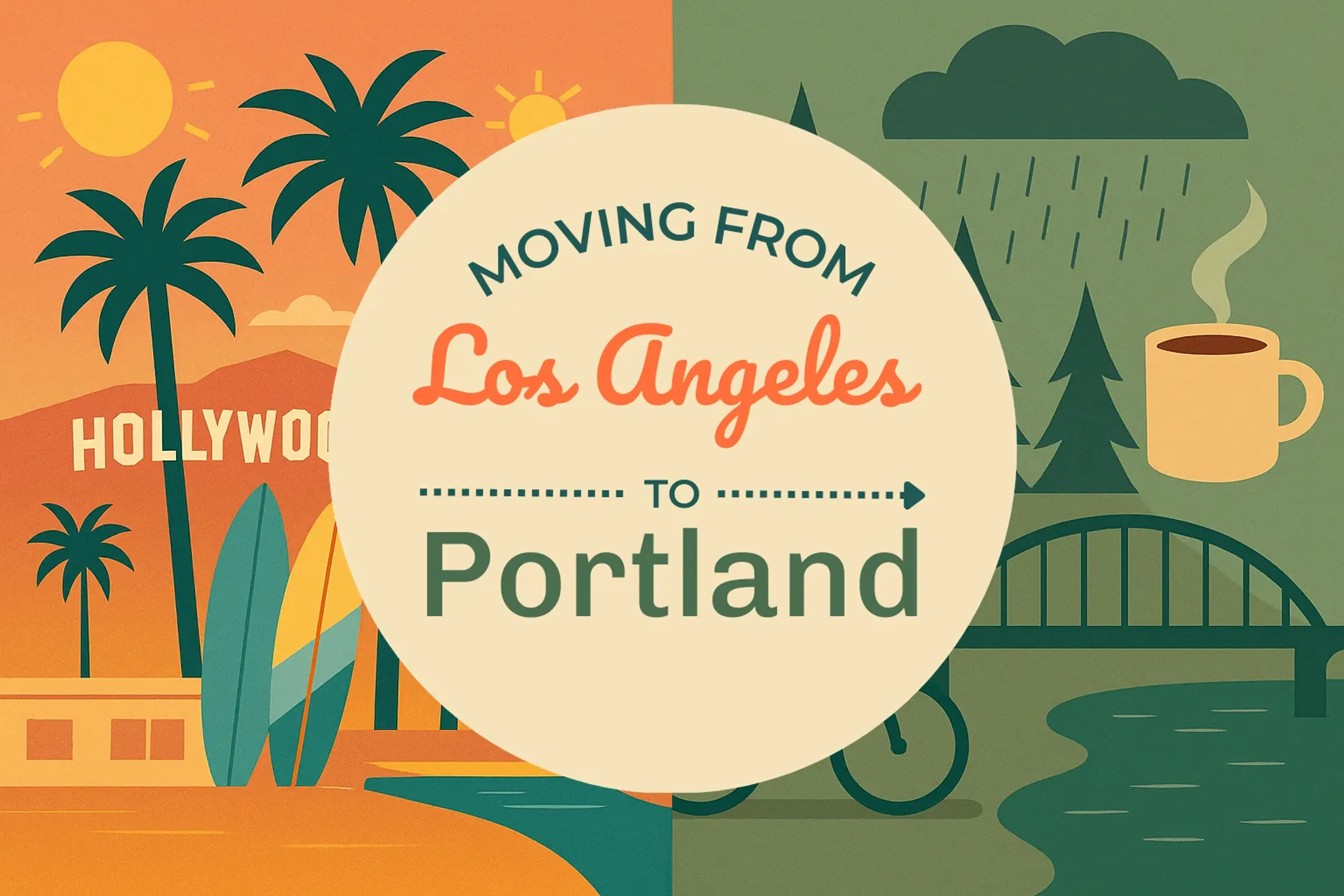 Side-by-side comparison of Los Angeles to Portland moving companies