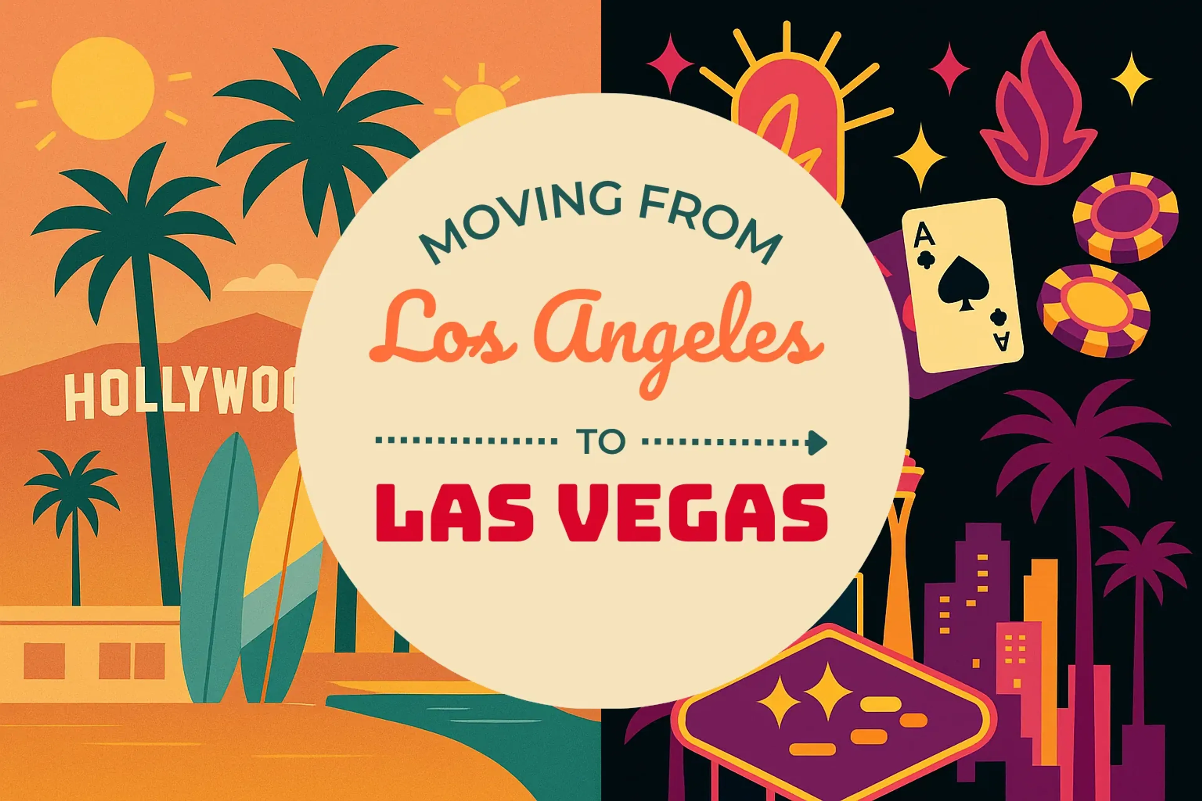 Side-by-side comparison of Los Angeles to Las Vegas moving companies