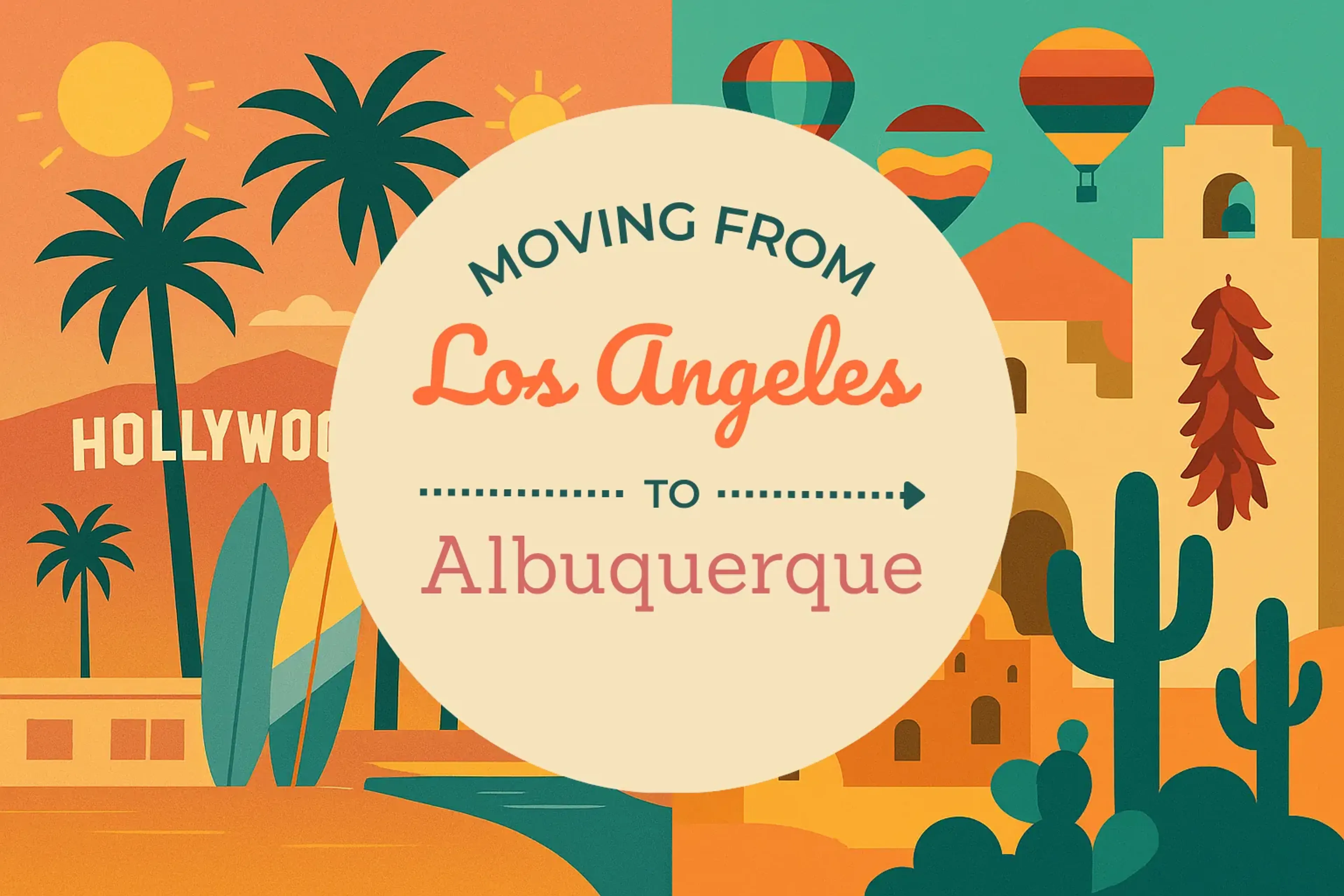 Side-by-side comparison of Los Angeles to Albuquerque moving companies
