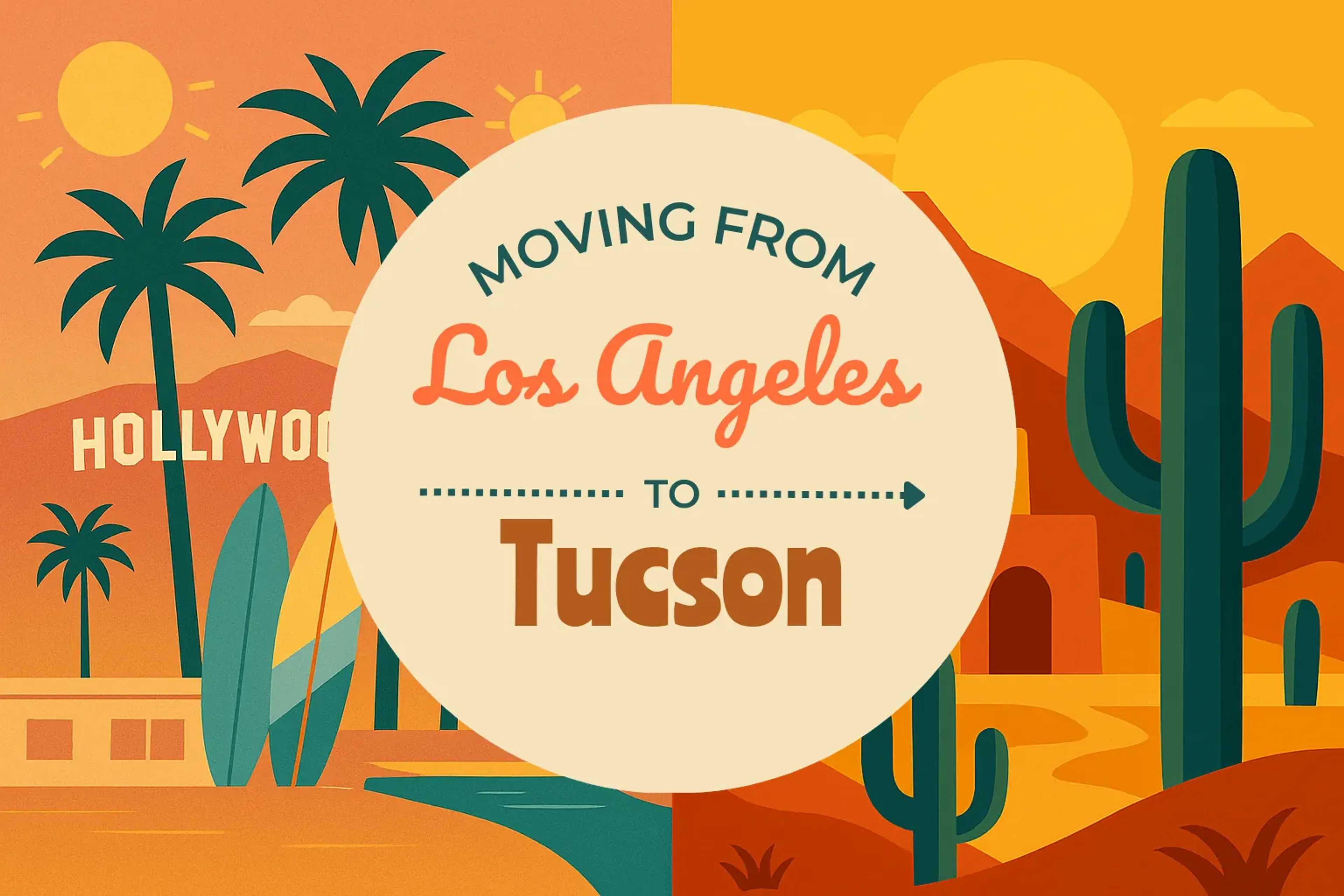 Side-by-side comparison of Los Angeles to Tucson moving companies