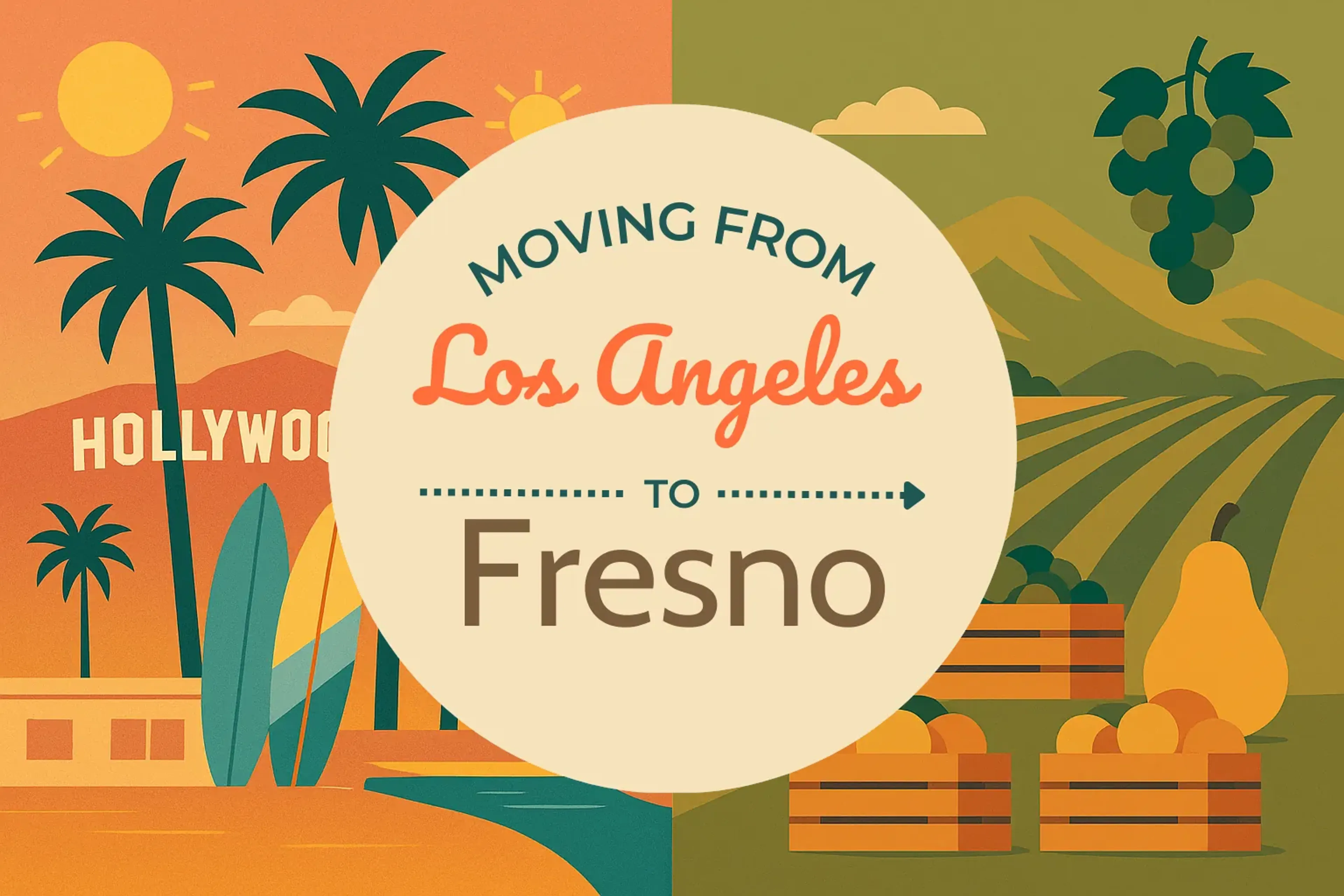 Side-by-side comparison of Los Angeles to Fresno moving companies
