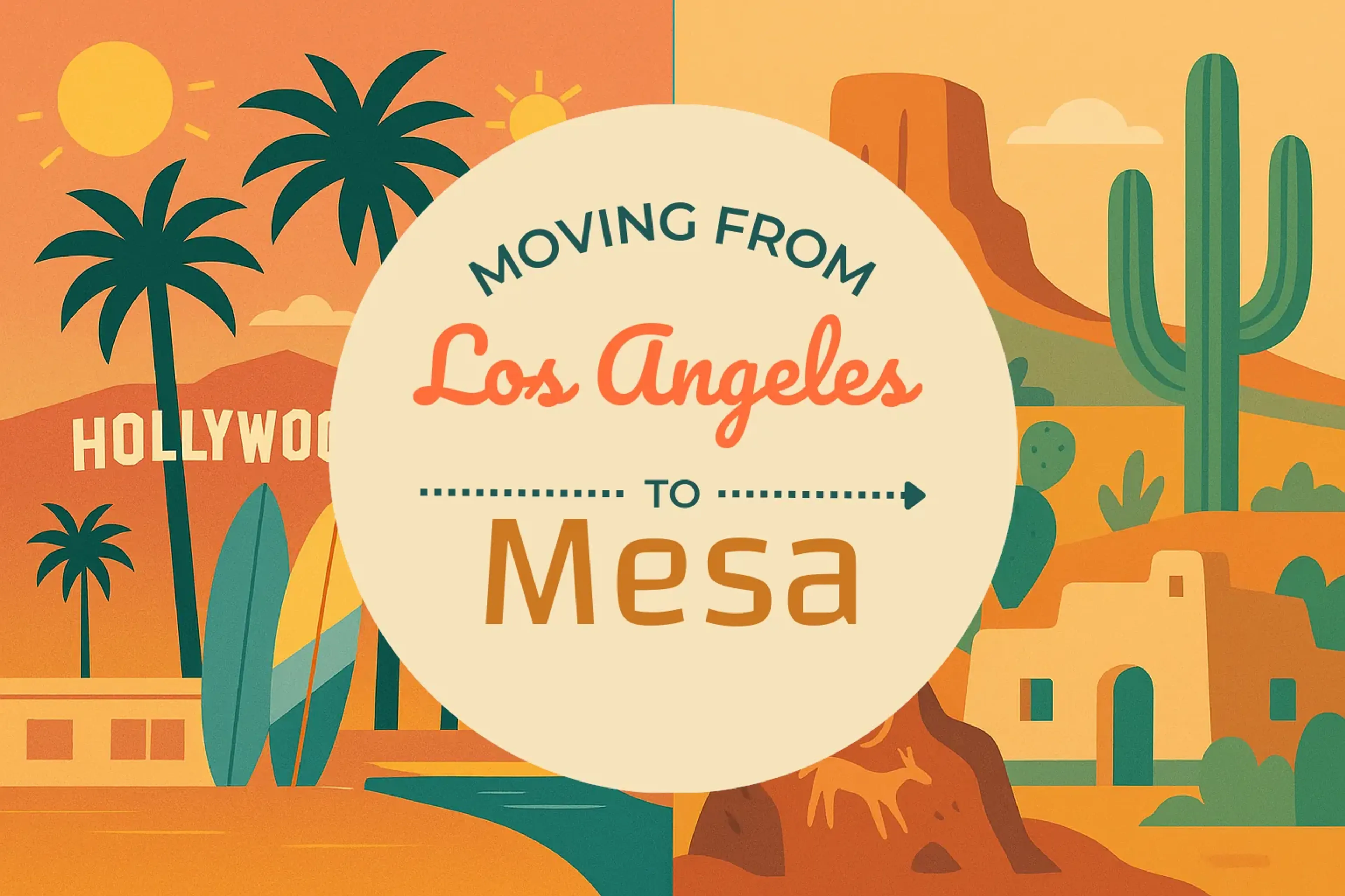 Side-by-side comparison of Los Angeles to Mesa moving companies