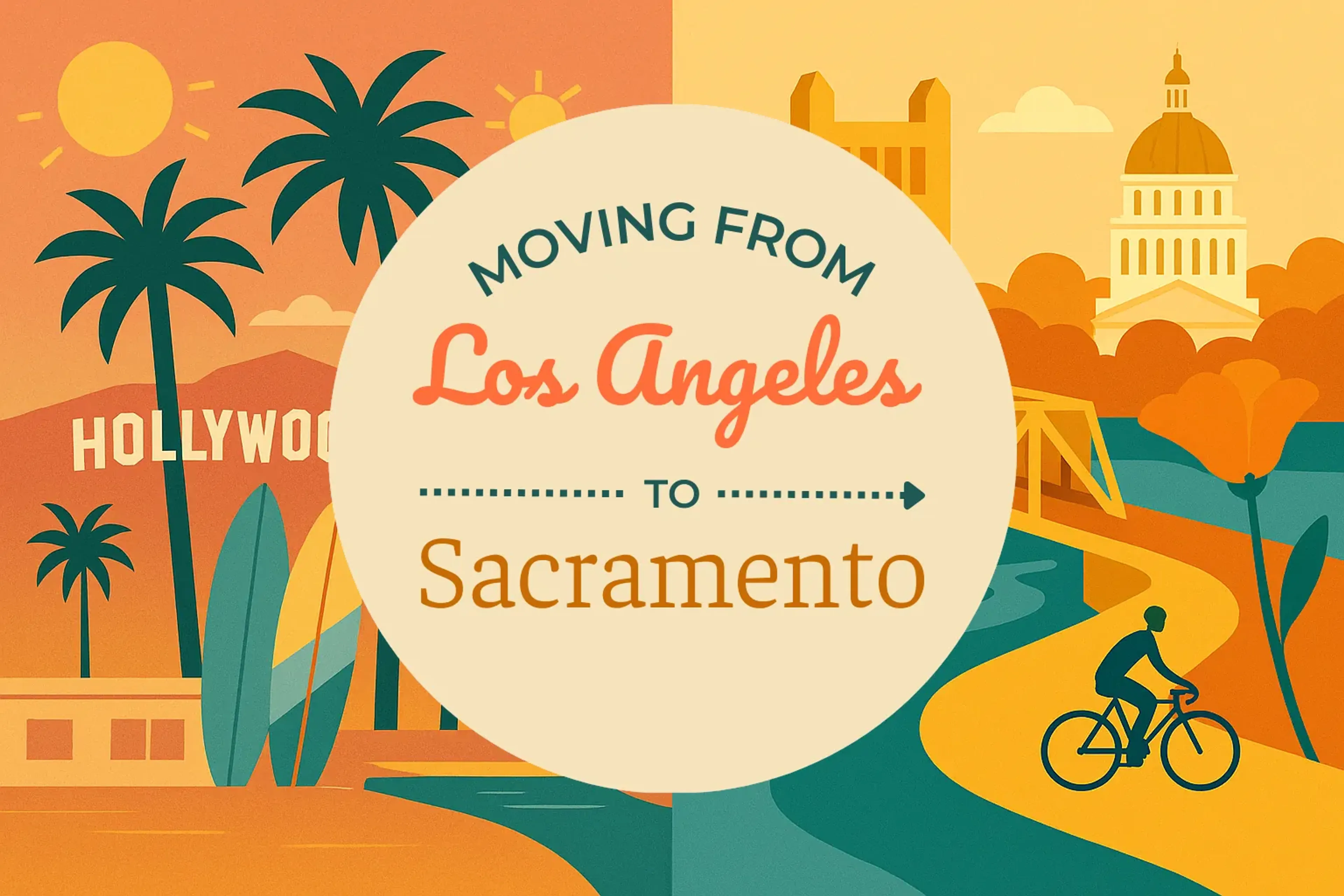 Side-by-side comparison of Los Angeles to Sacramento moving companies