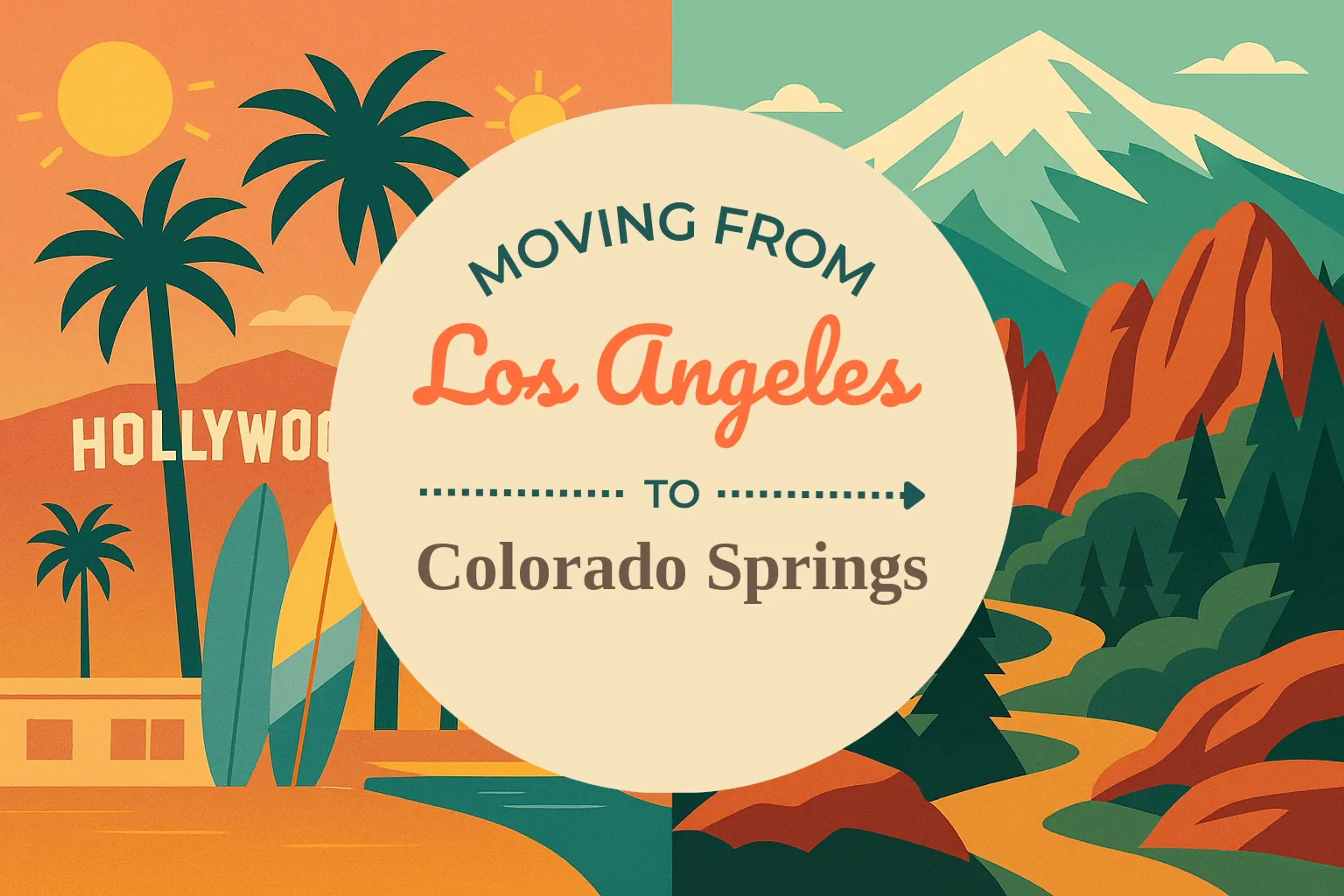 Side-by-side comparison of Los Angeles to Colorado Springs moving companies