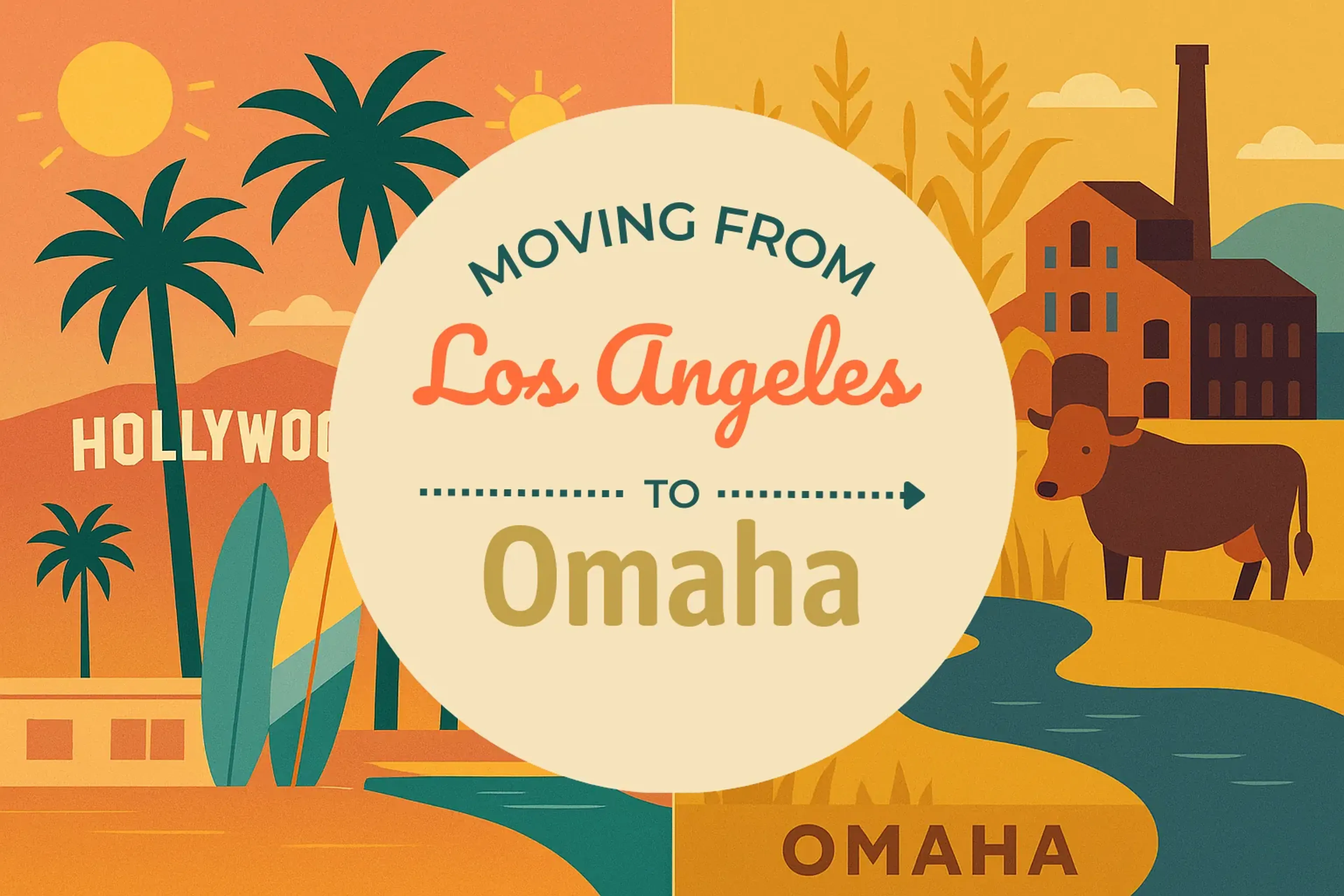 Side-by-side comparison of Los Angeles to Omaha moving companies