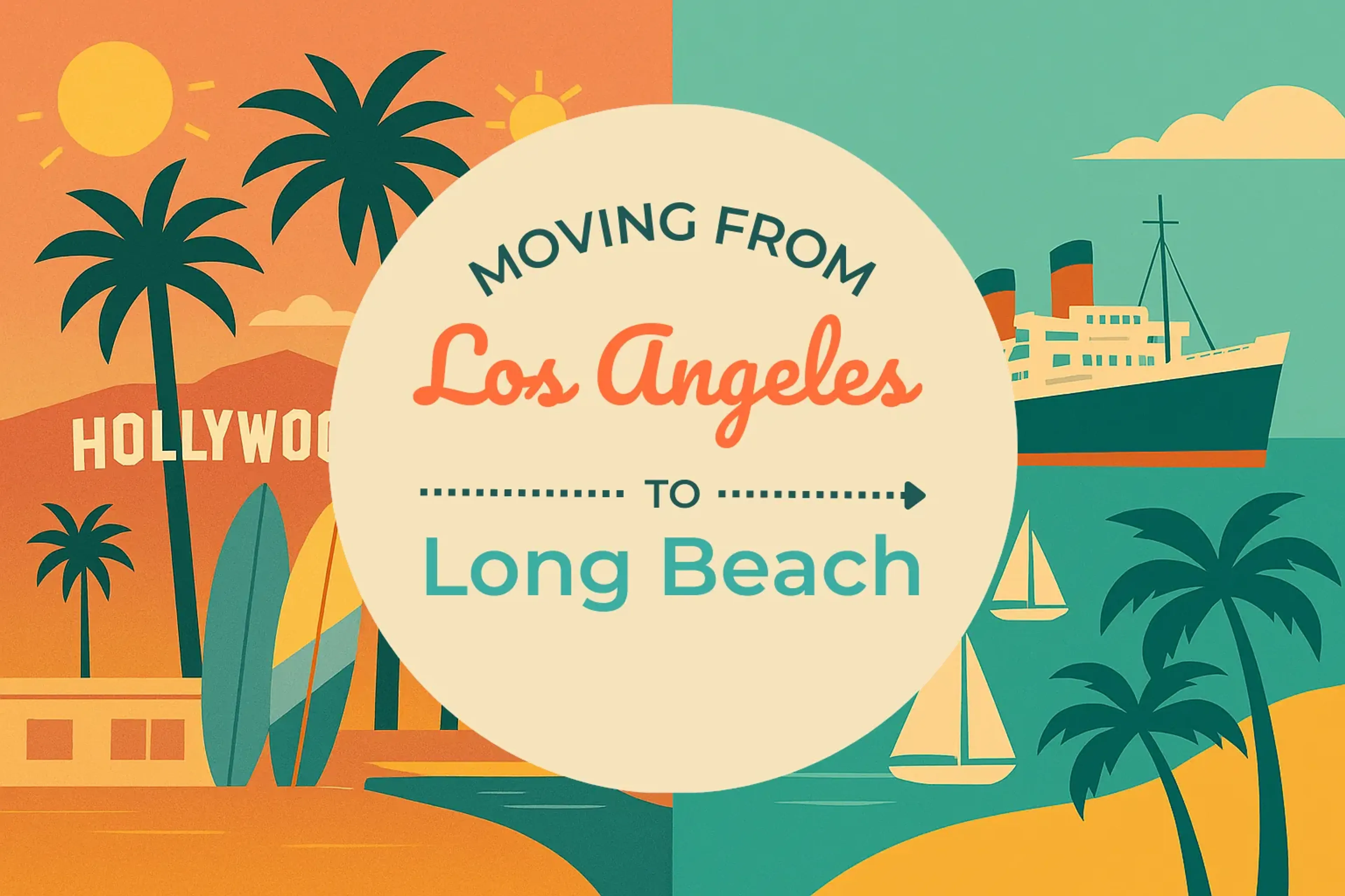 Side-by-side comparison of Los Angeles to Long Beach moving companies
