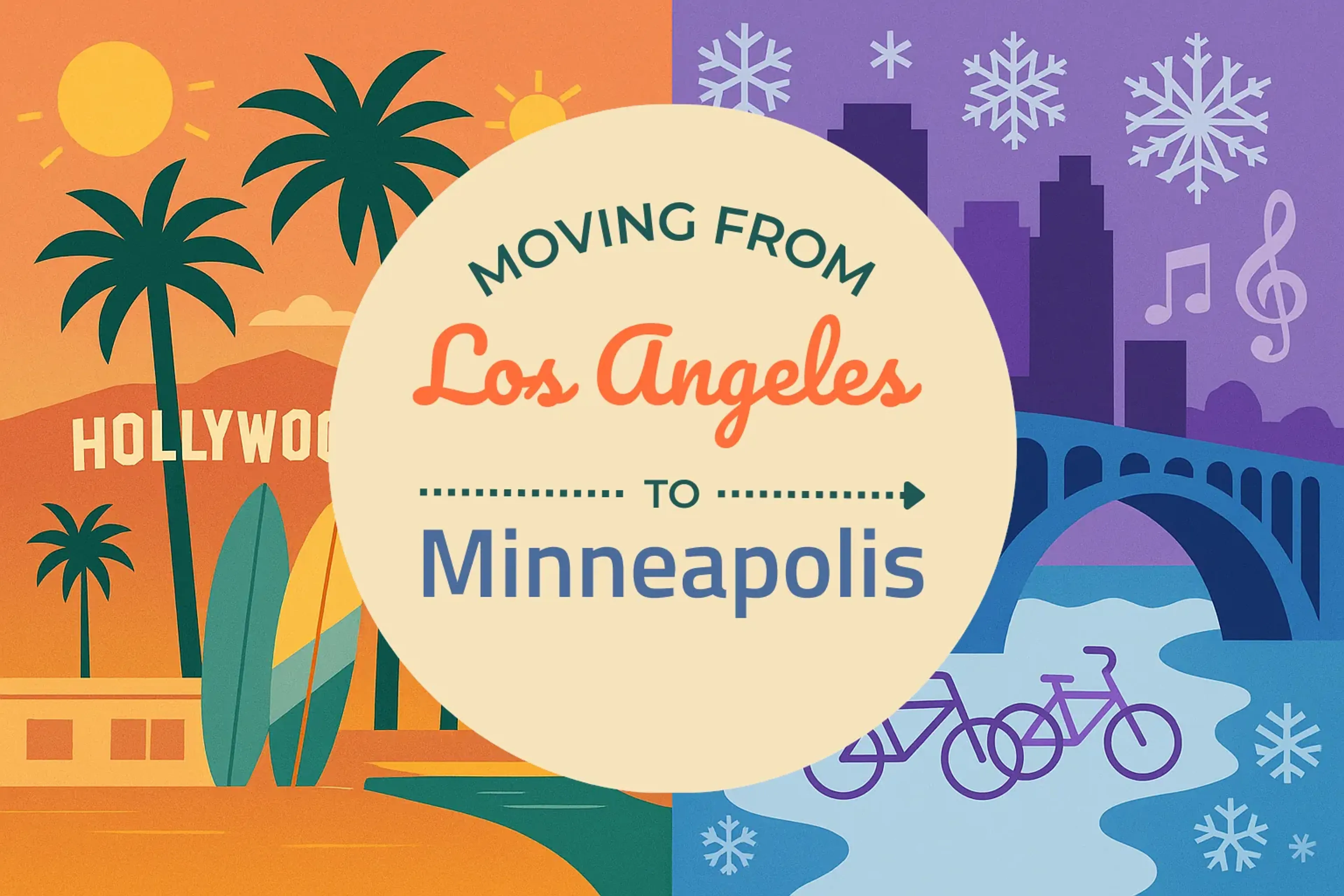 Side-by-side comparison of Los Angeles to Minneapolis moving companies
