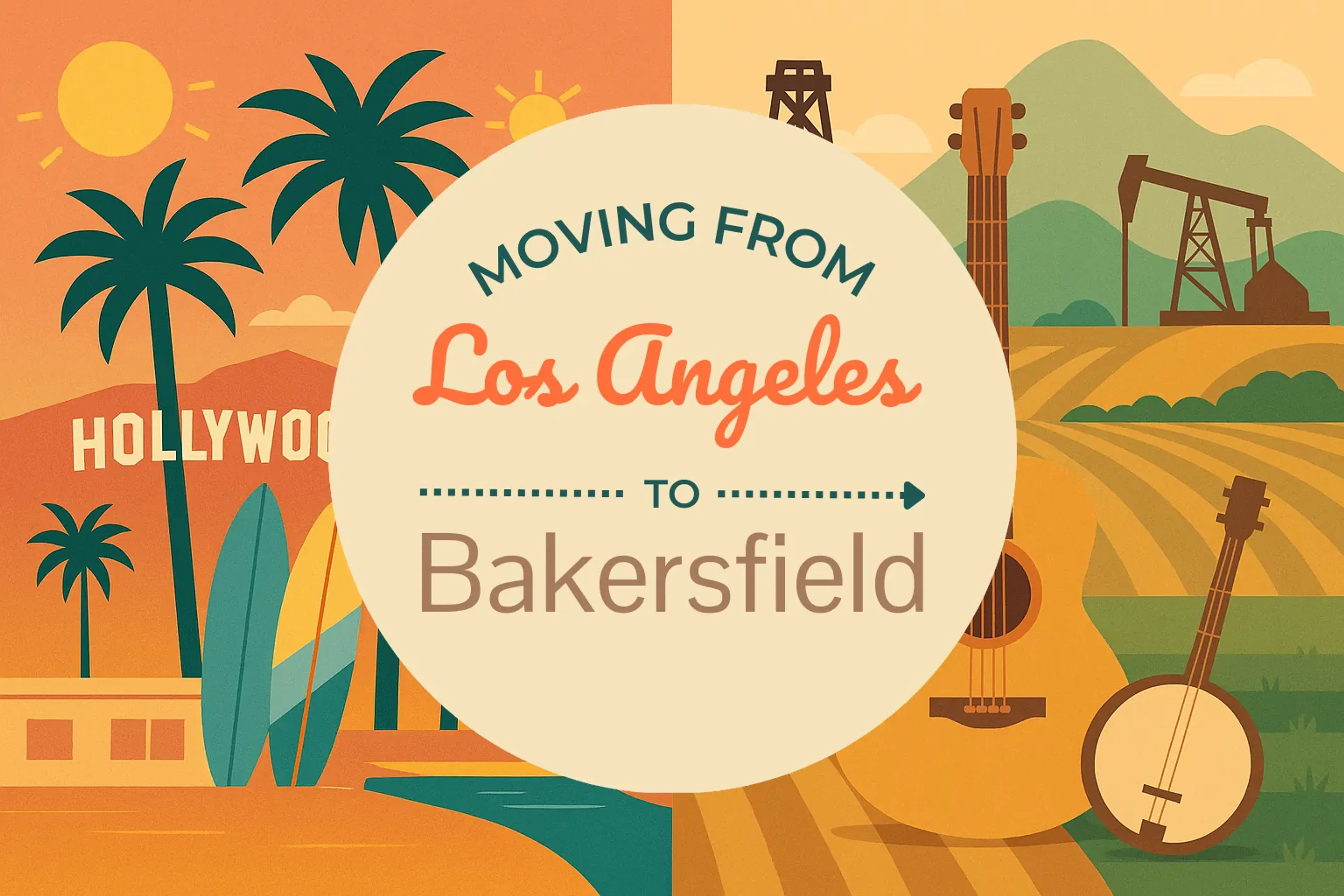 Side-by-side comparison of Los Angeles to Bakersfield moving companies