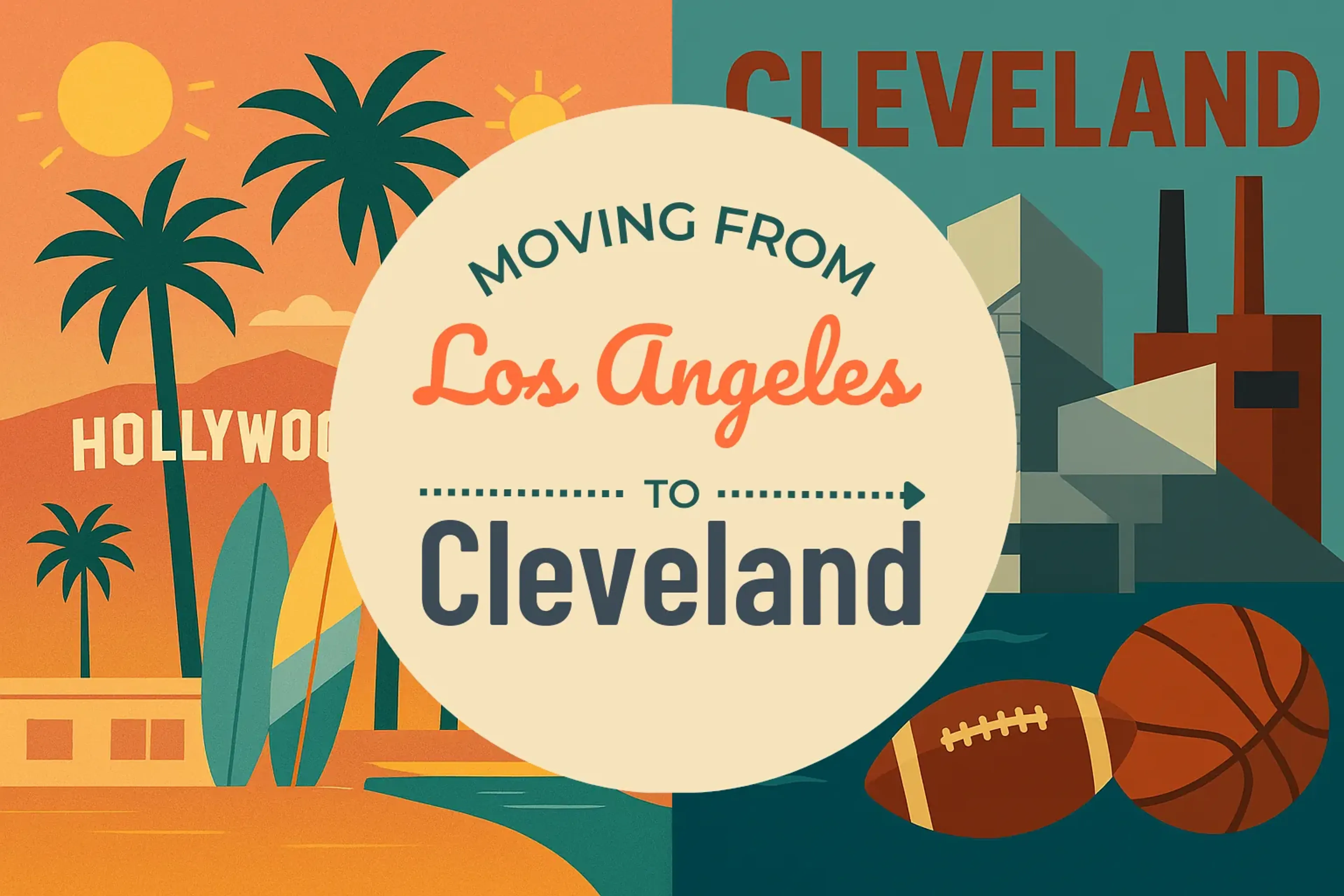 Side-by-side comparison of Los Angeles to Cleveland moving companies