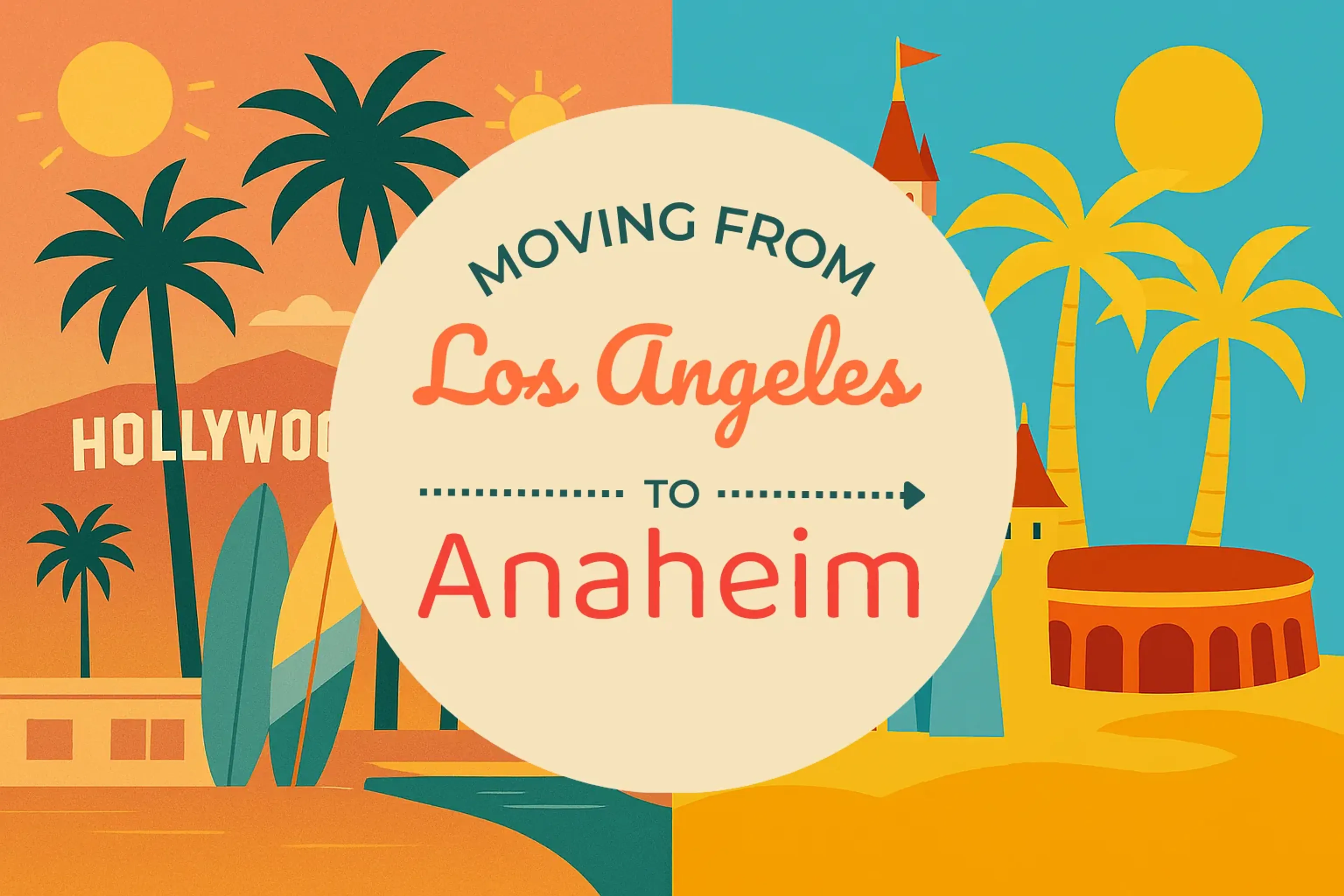 Side-by-side comparison of Los Angeles to Anaheim moving companies