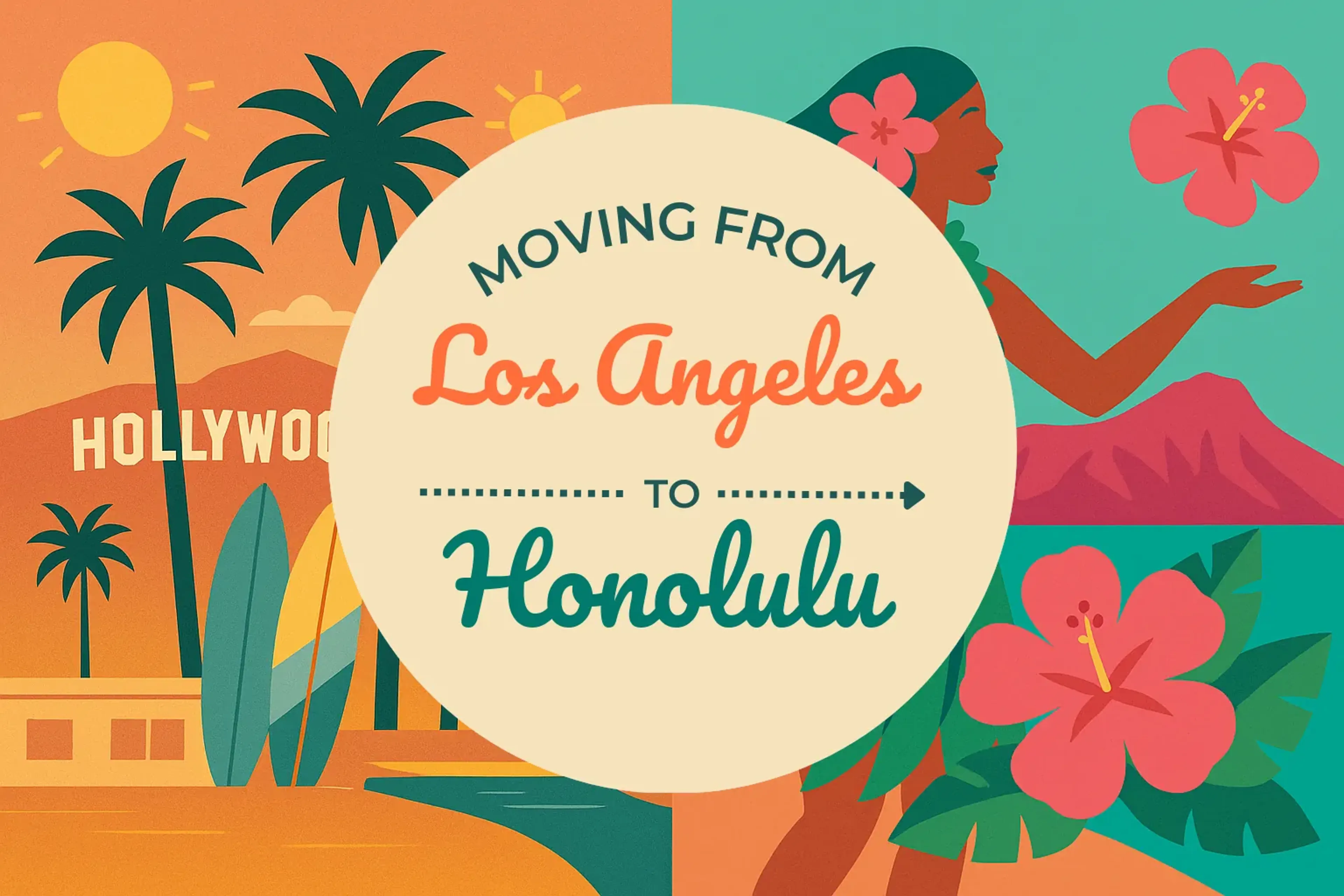Side-by-side comparison of Los Angeles to Honolulu moving companies