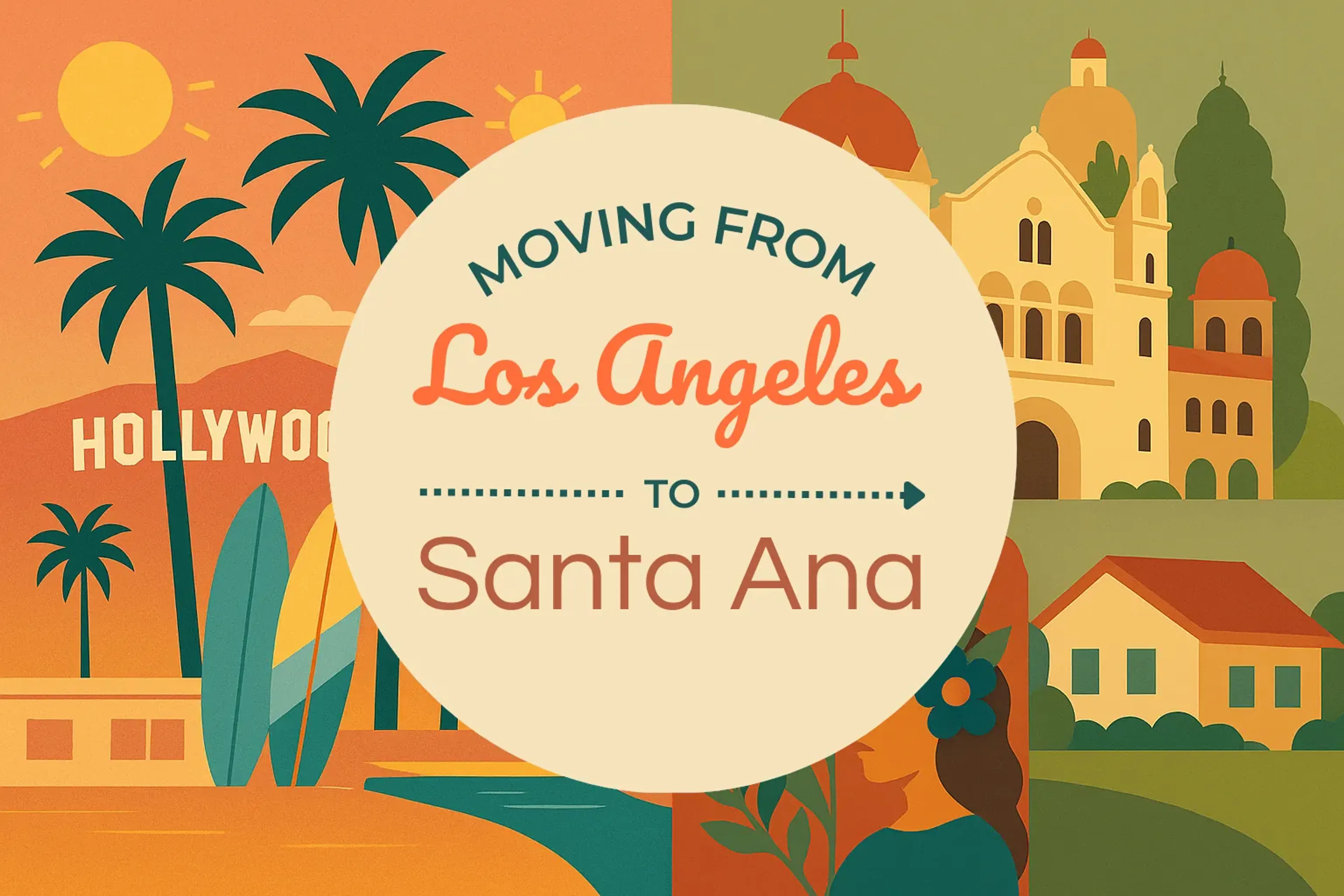 Side-by-side comparison of Los Angeles to Santa Ana moving companies