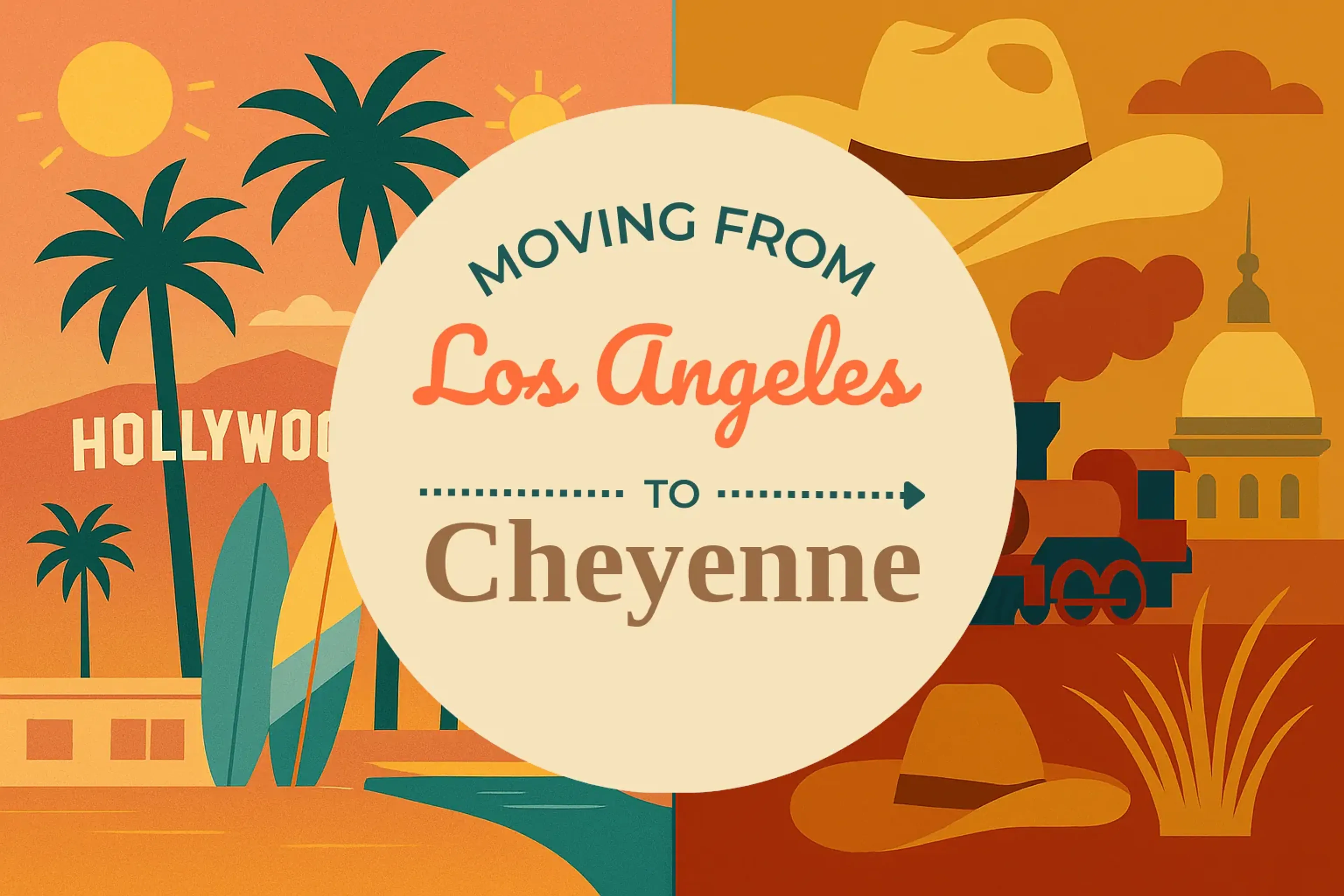 Side-by-side comparison of Los Angeles to Cheyenne moving companies