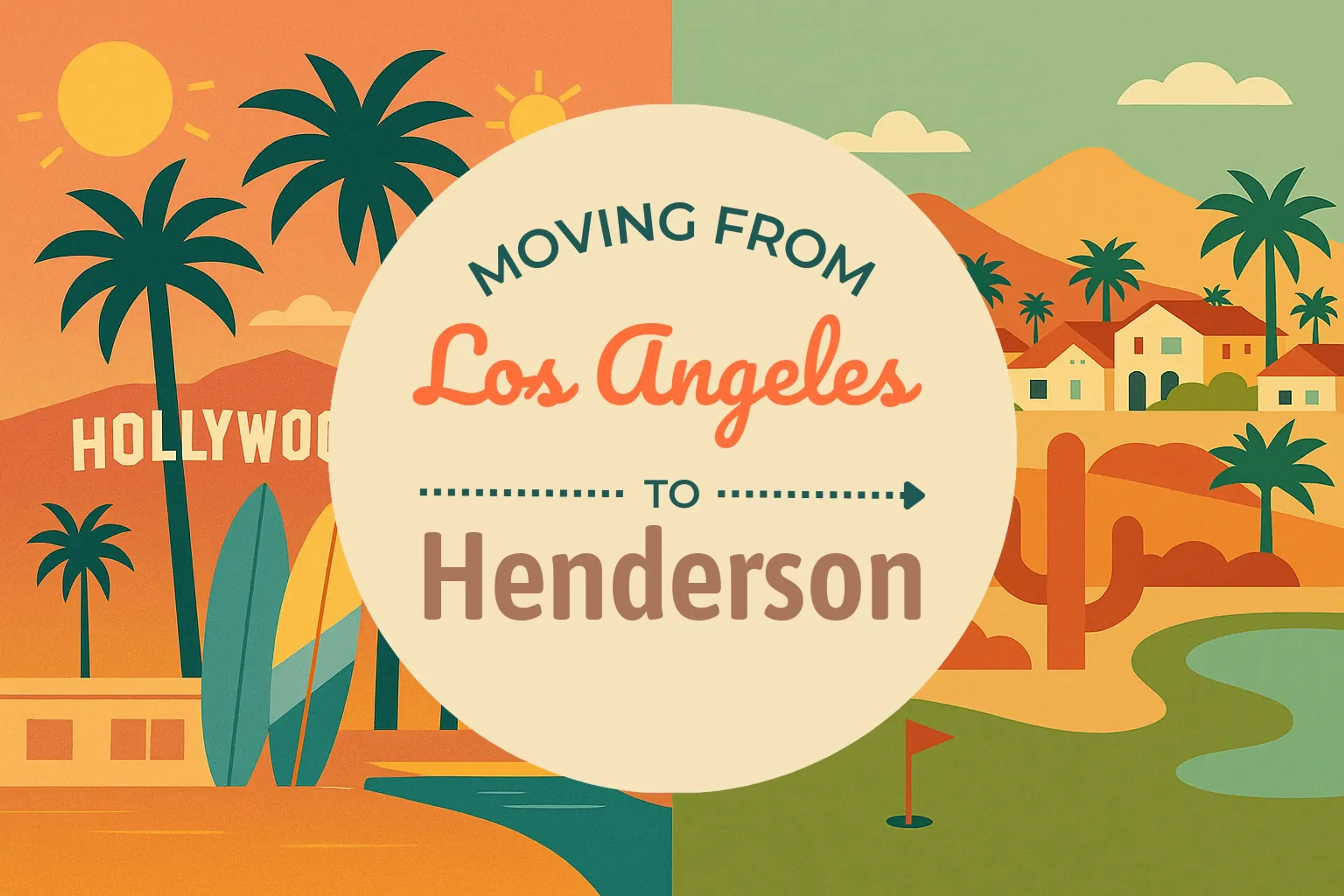 Side-by-side comparison of Los Angeles to Henderson moving companies