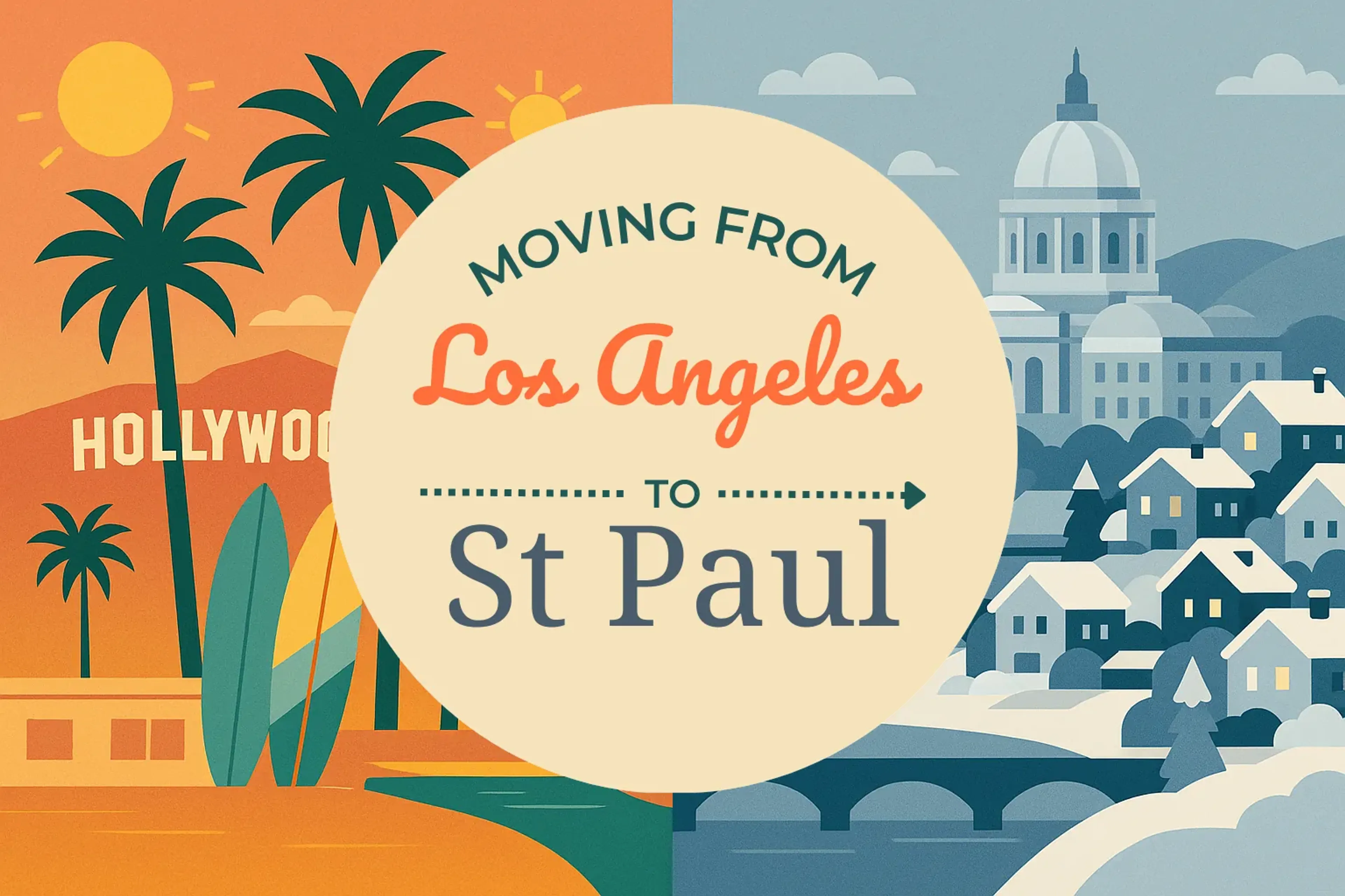 Side-by-side comparison of Los Angeles to St. Paul moving companies