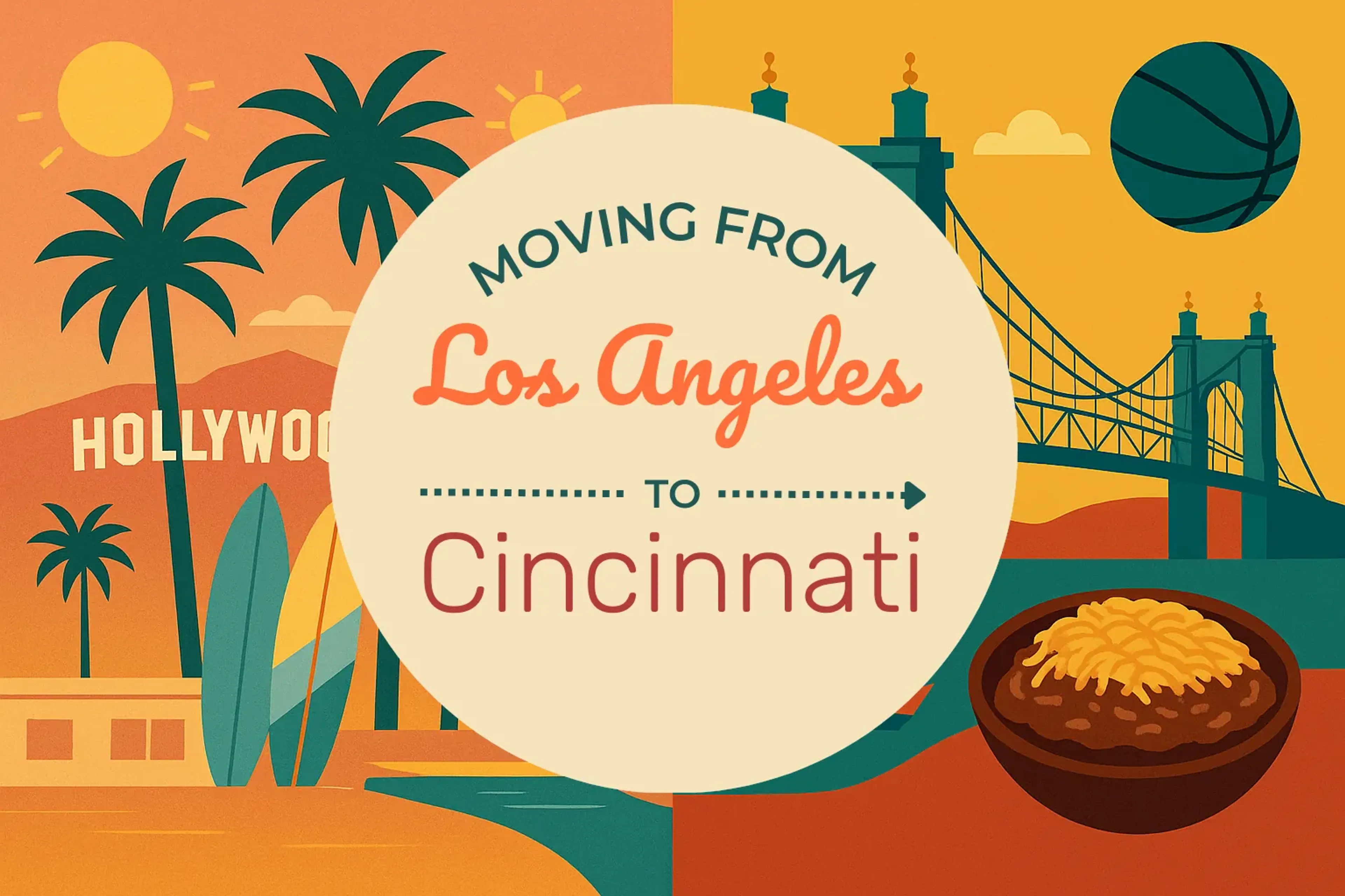Side-by-side comparison of Los Angeles to Cincinnati moving companies