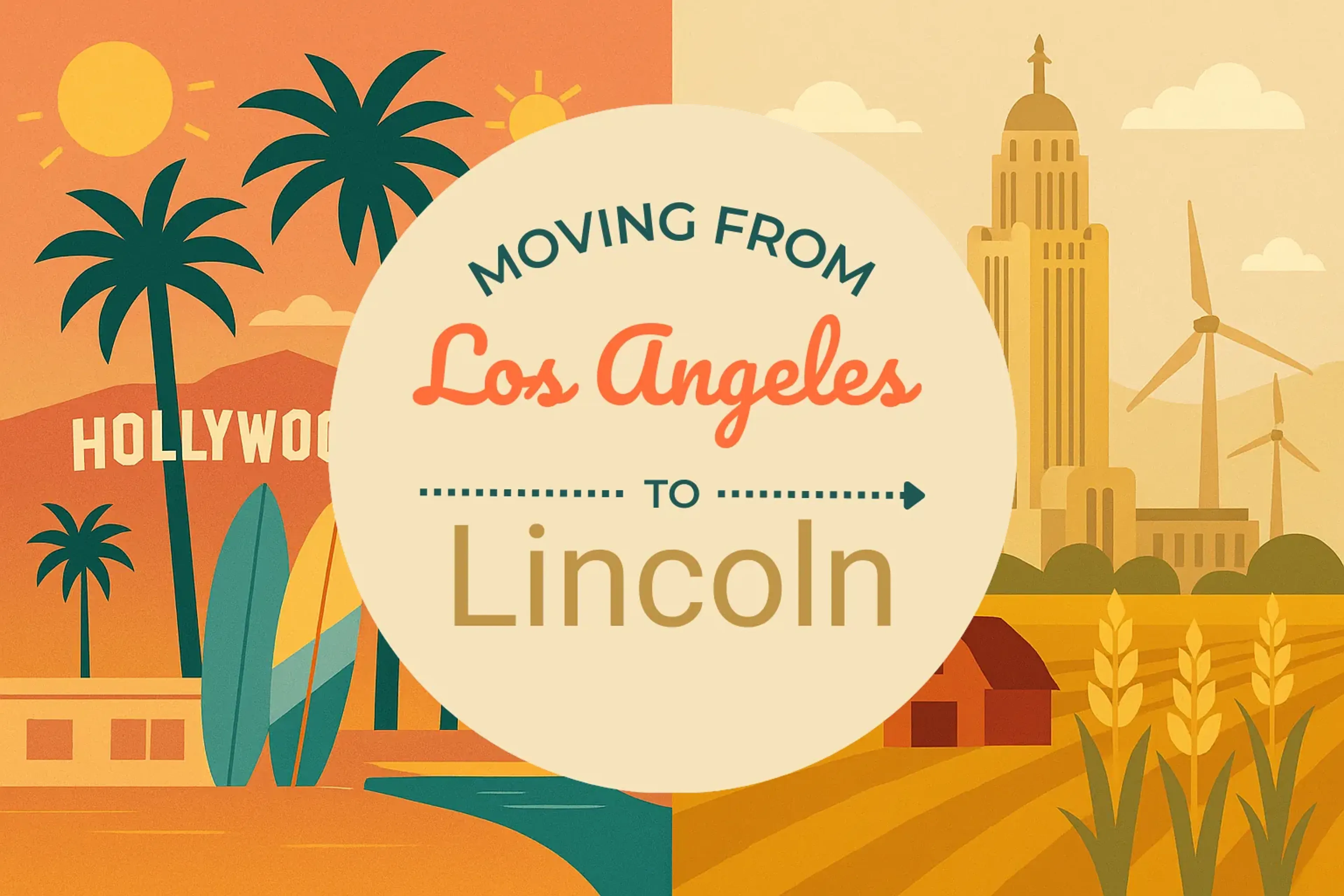 Side-by-side comparison of Los Angeles to Lincoln moving companies