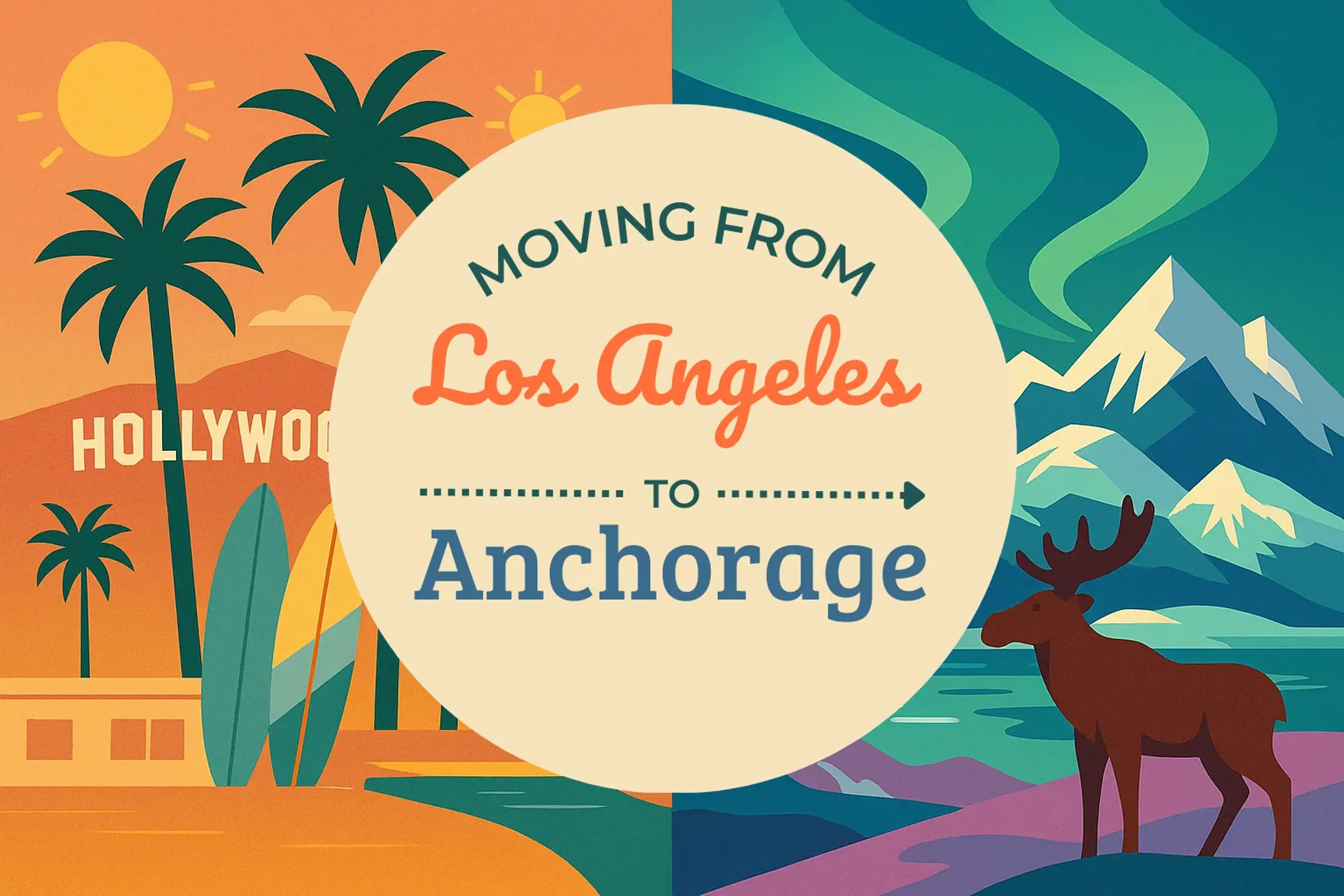 Side-by-side comparison of Los Angeles to Anchorage moving companies