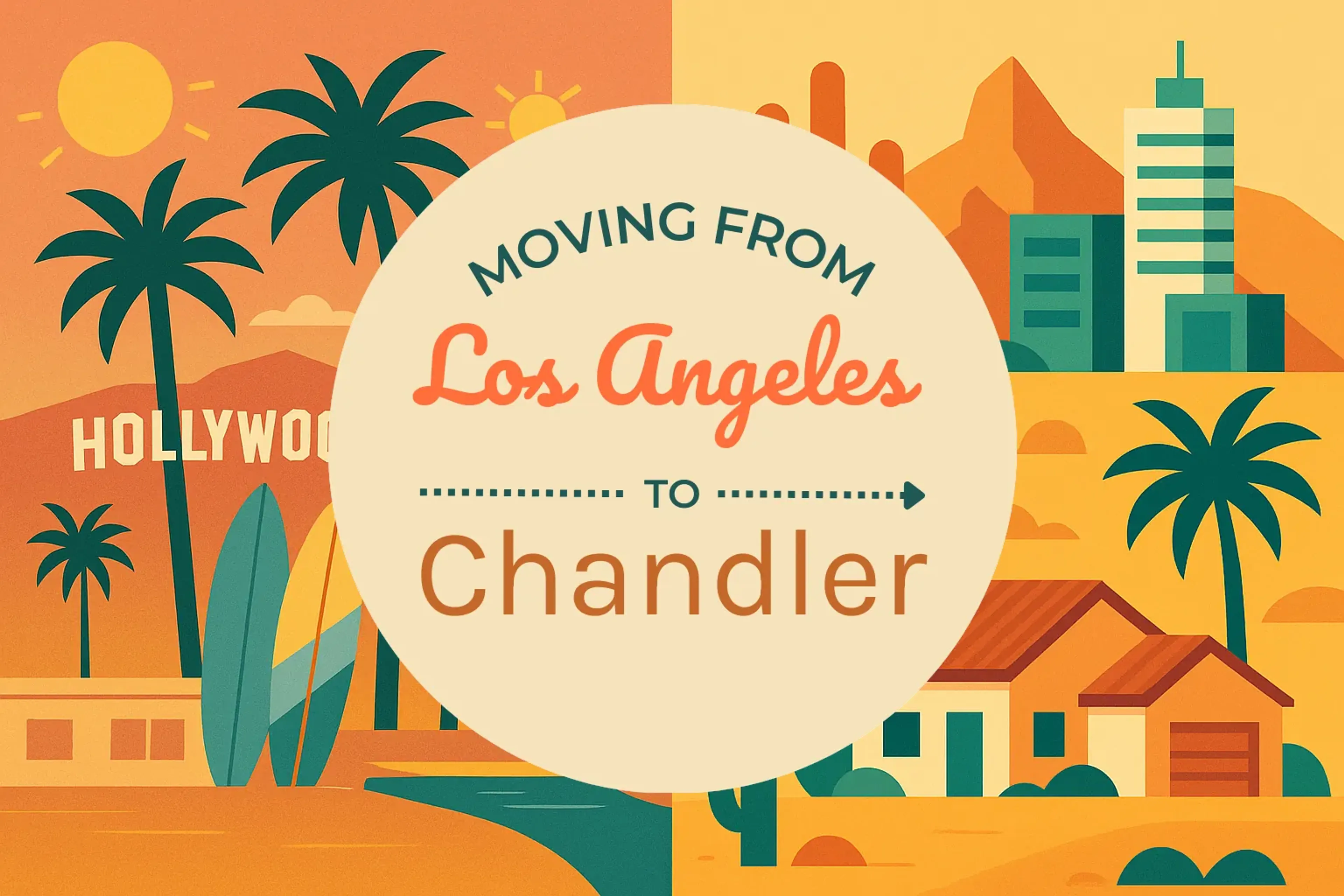 Side-by-side comparison of Los Angeles to Chandler moving companies