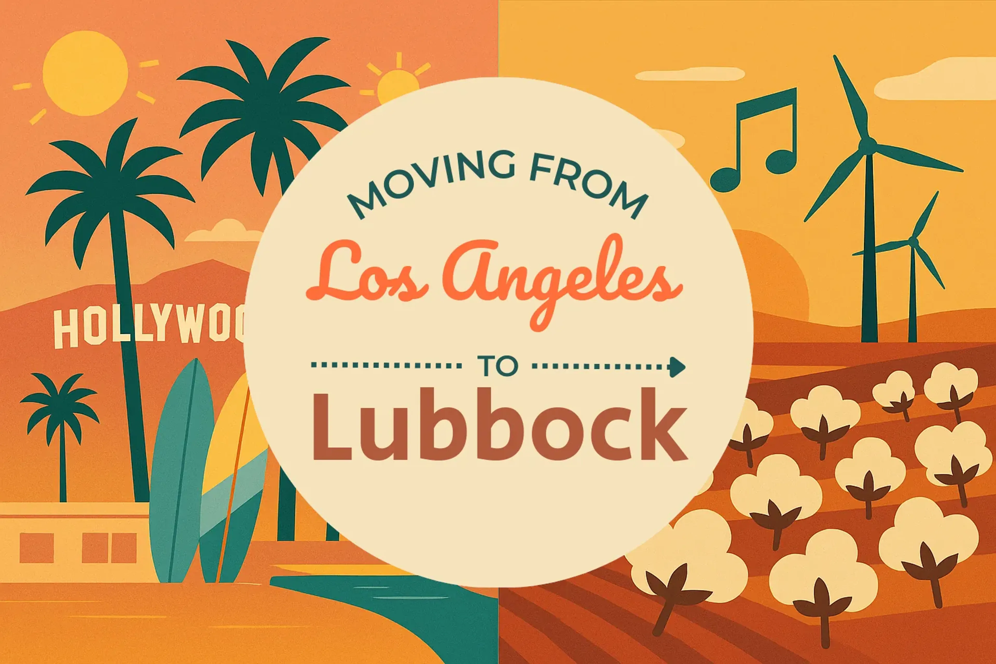 Side-by-side comparison of Los Angeles to Lubbock moving companies