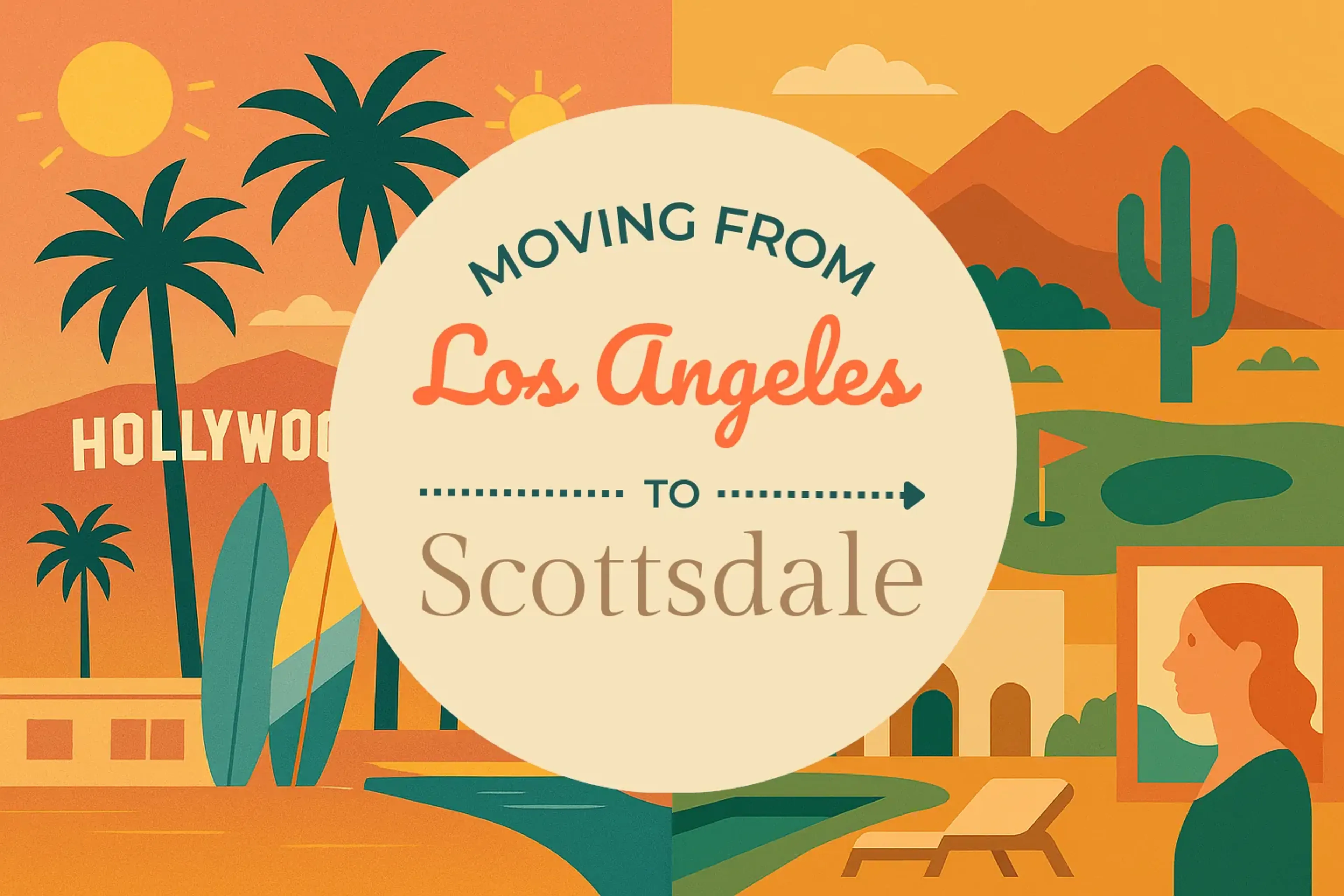 Side-by-side comparison of Los Angeles to Scottsdale moving companies