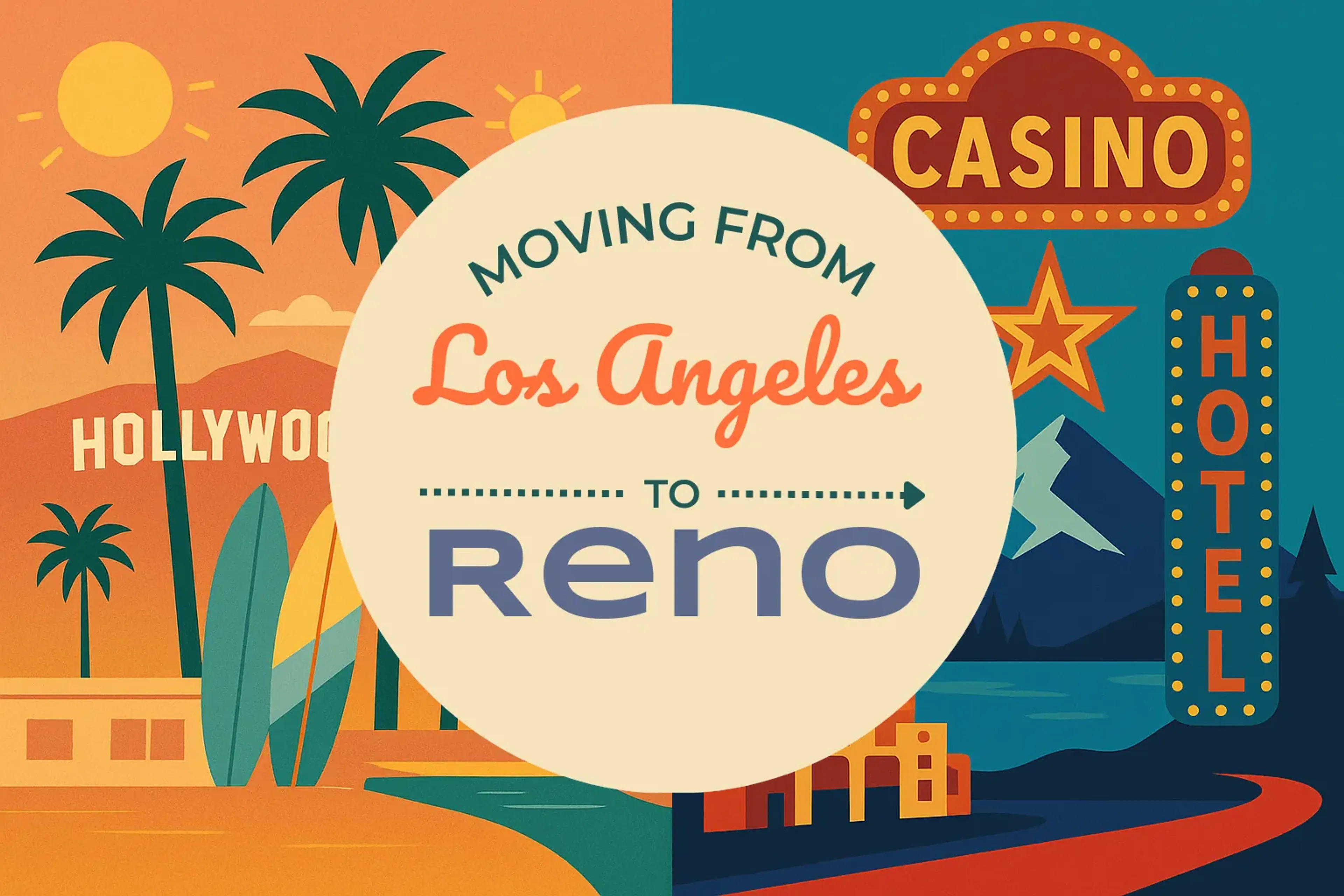 Side-by-side comparison of Los Angeles to Reno moving companies
