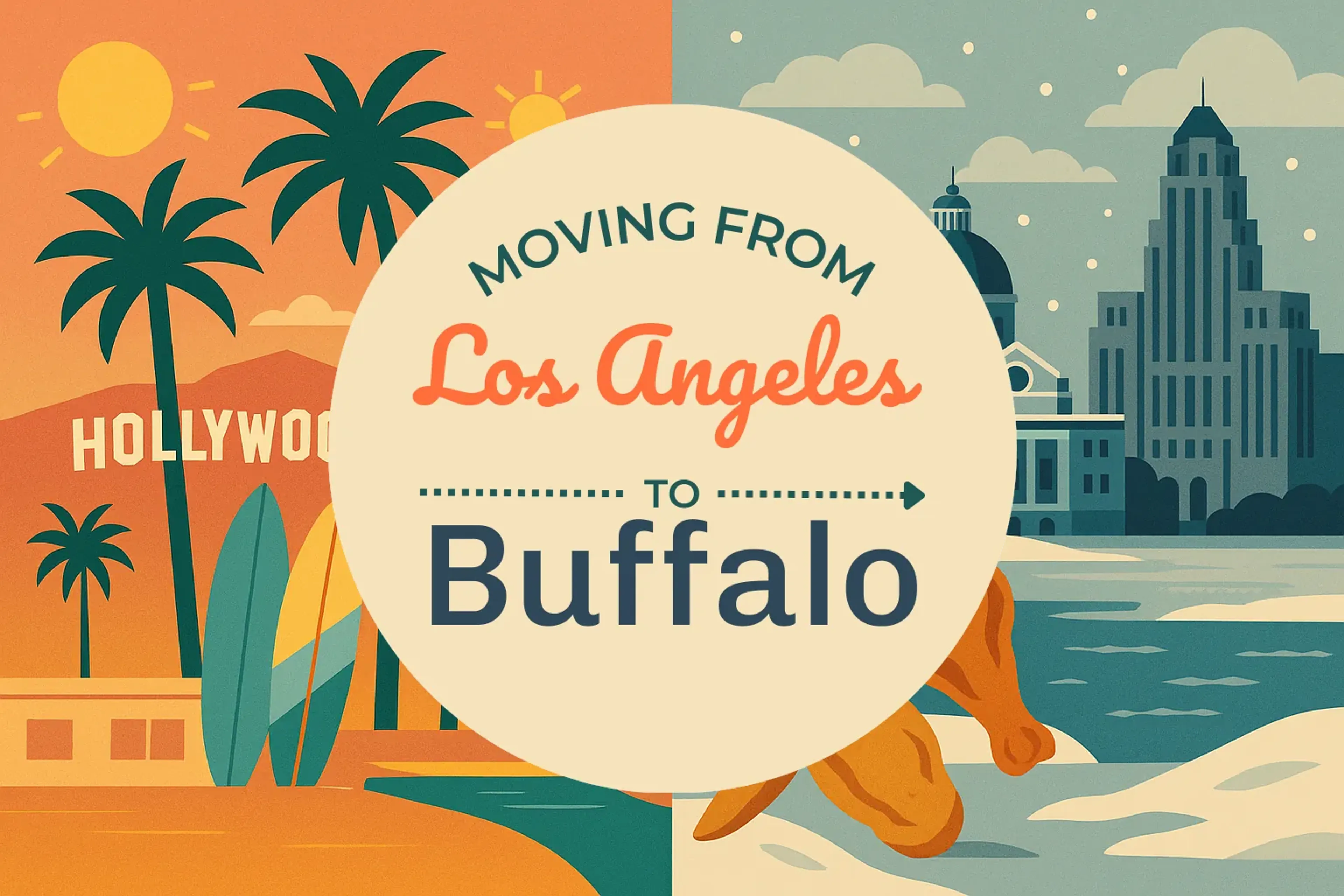 Side-by-side comparison of Los Angeles to Buffalo moving companies