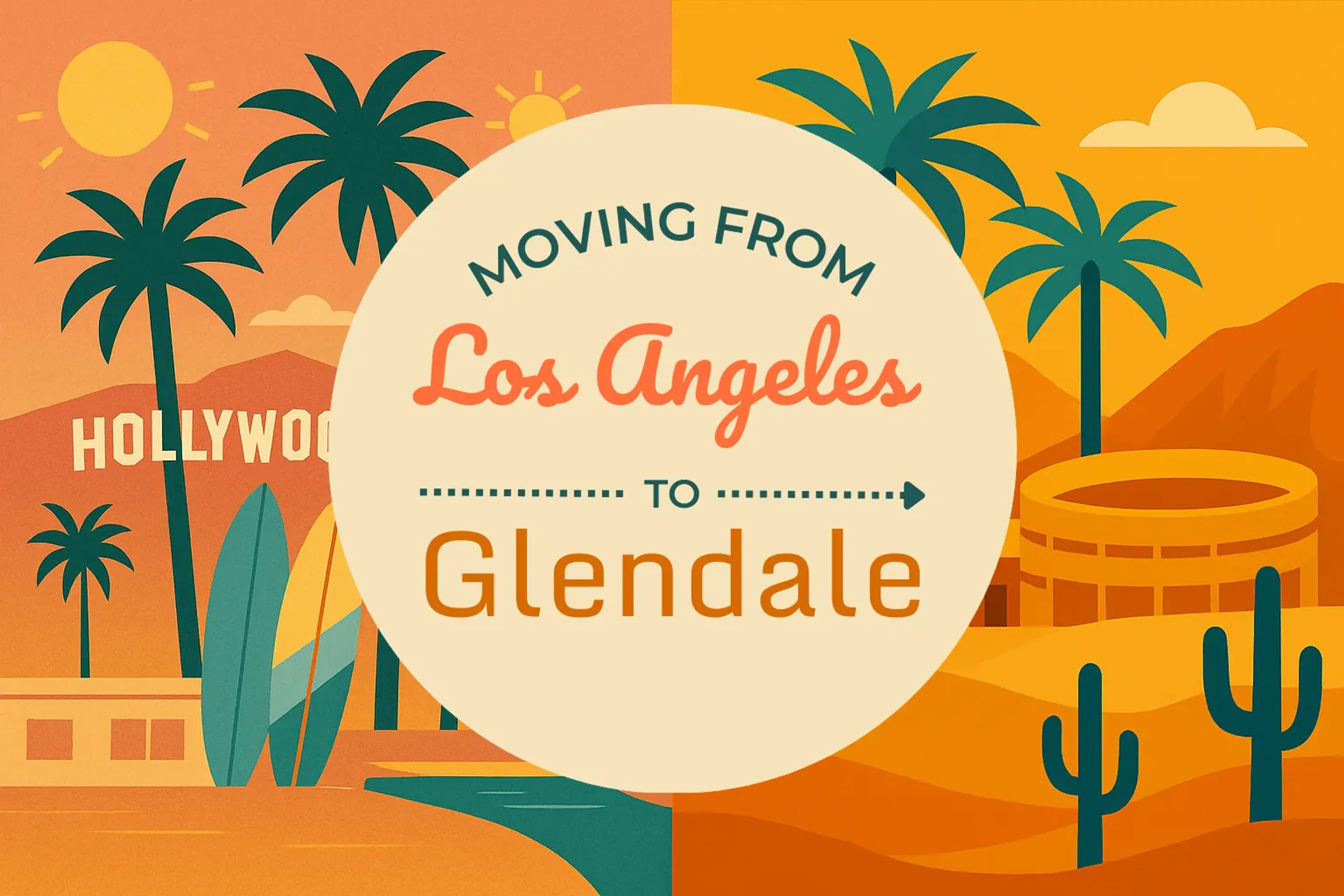 Side-by-side comparison of Los Angeles to Glendale moving companies