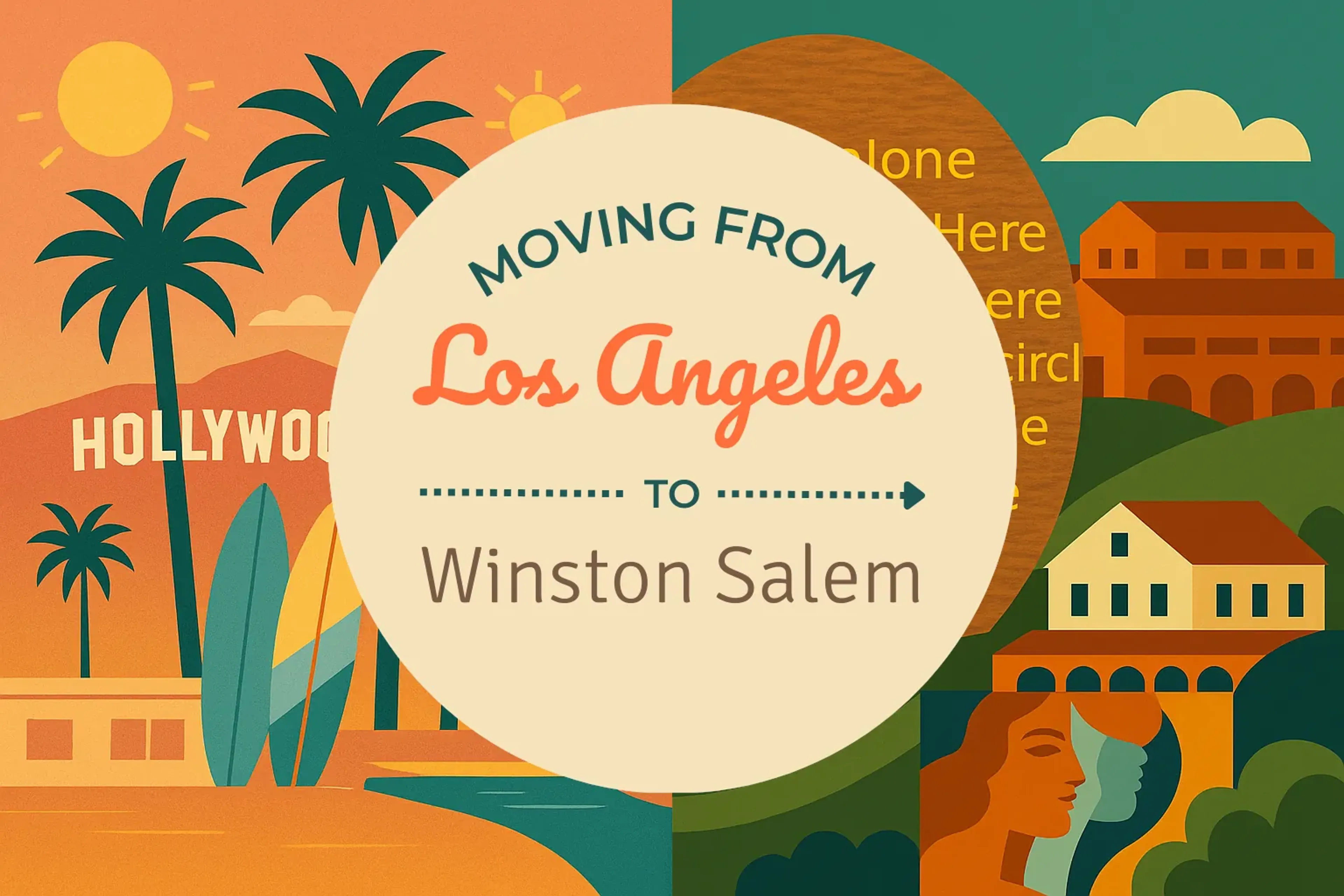 Side-by-side comparison of Los Angeles to Winston Salem moving companies
