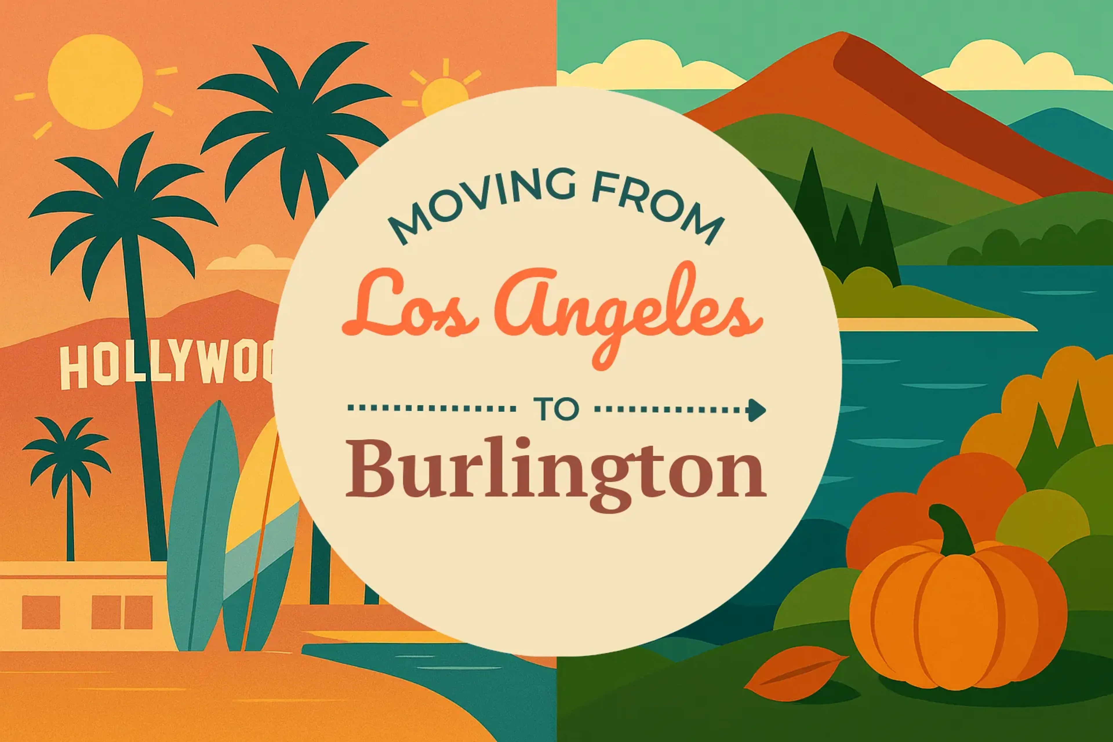 Side-by-side comparison of Los Angeles to Burlington moving companies