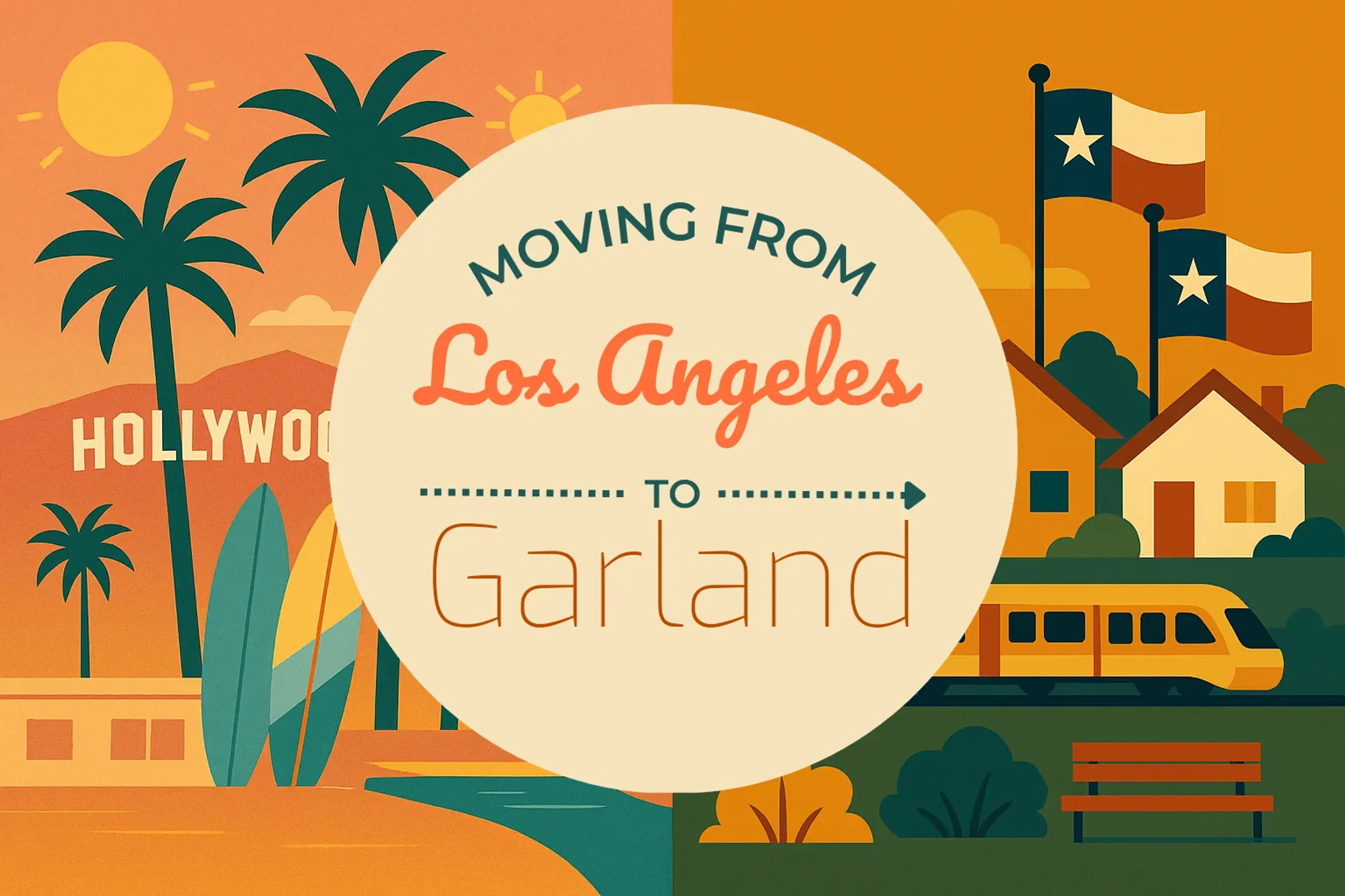 Side-by-side comparison of Los Angeles to Garland moving companies