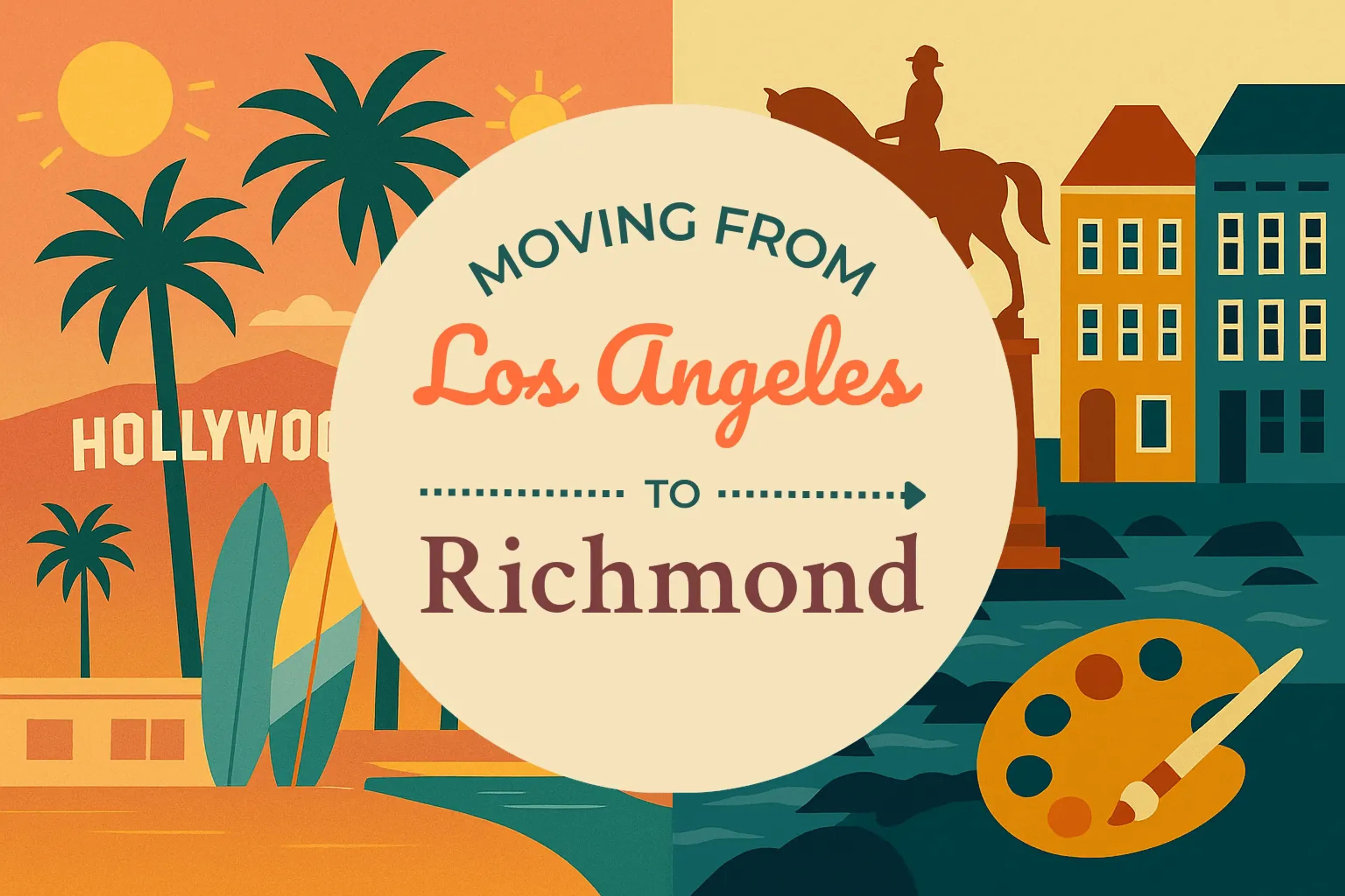 Side-by-side comparison of Los Angeles to Richmond moving companies