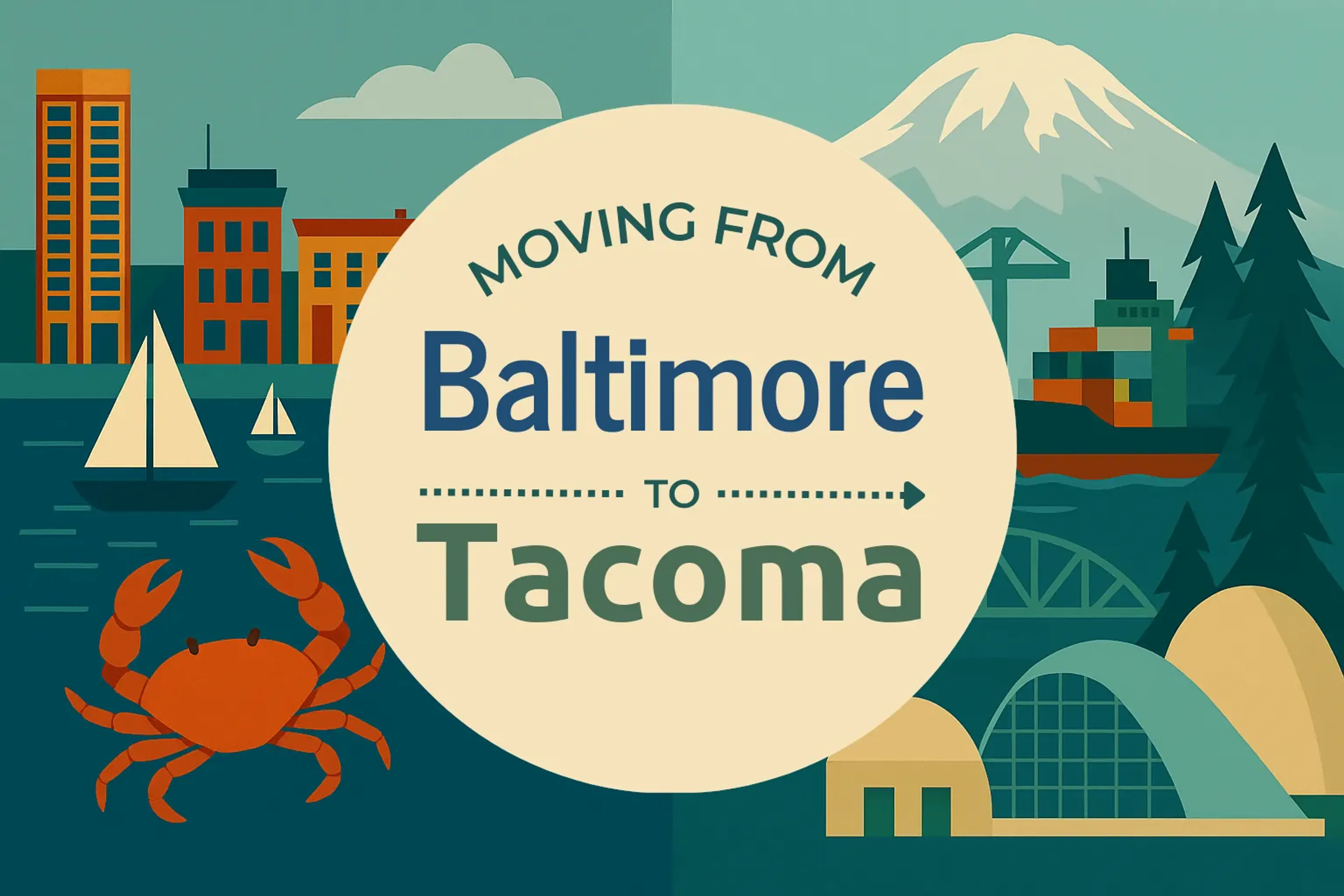 Side-by-side comparison of Baltimore to Tacoma moving companies