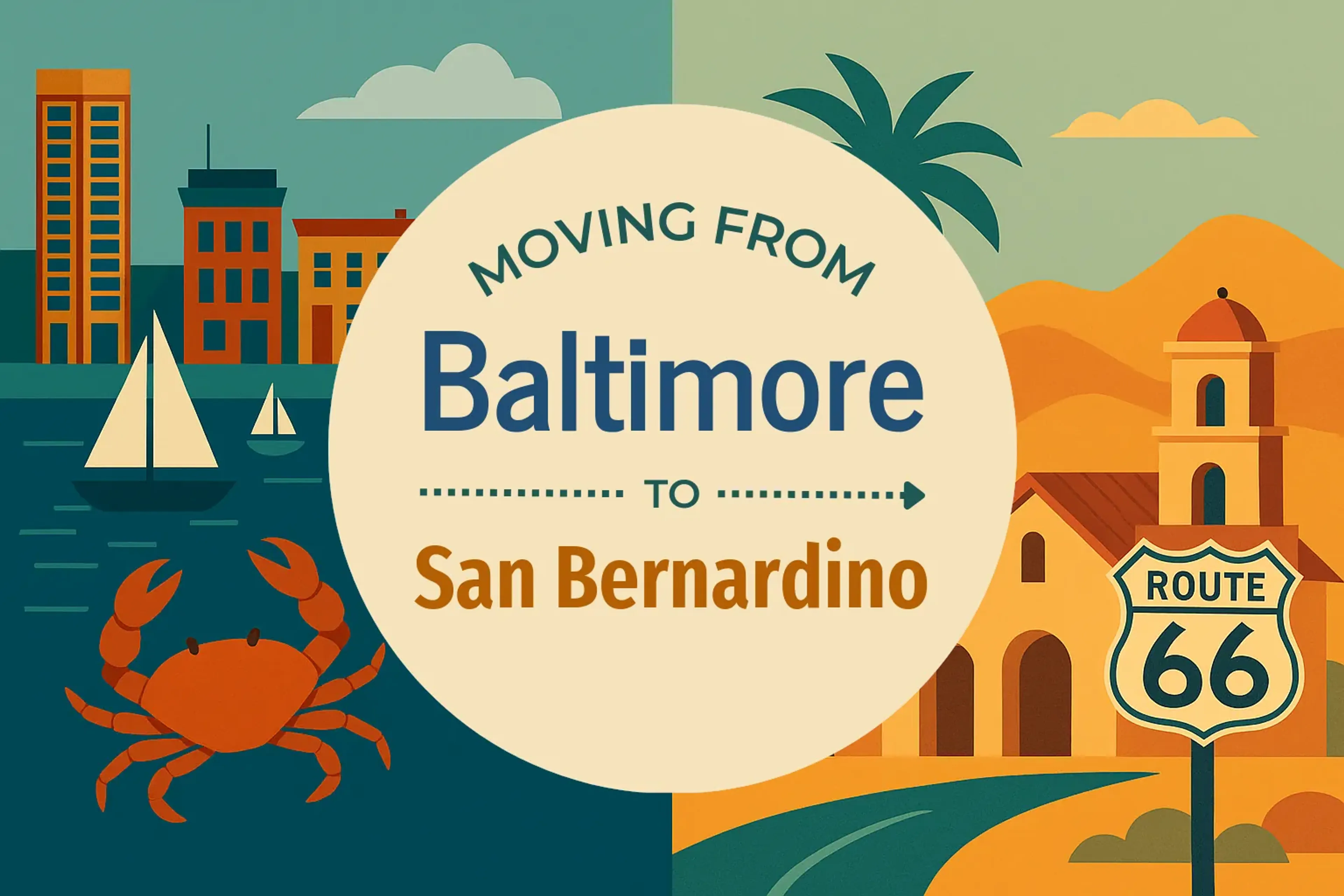 Side-by-side comparison of Baltimore to San Bernardino moving companies