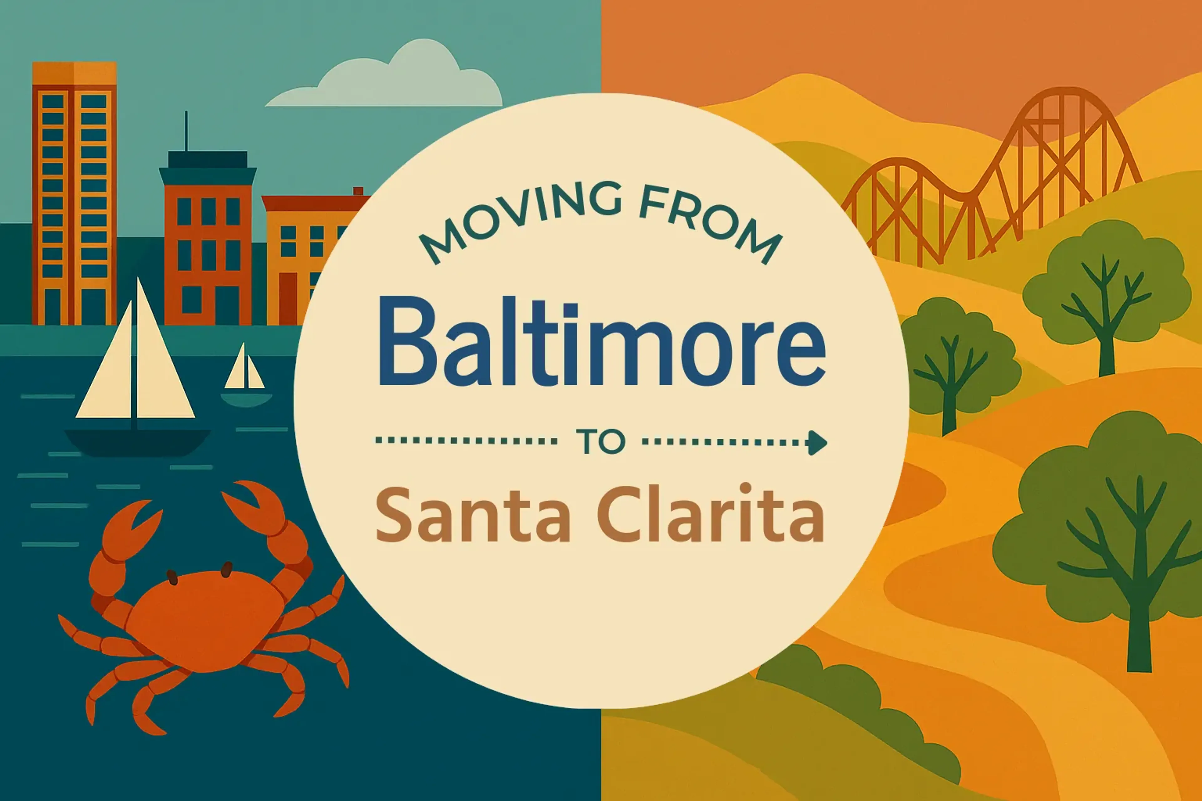 Side-by-side comparison of Baltimore to Santa Clarita moving companies