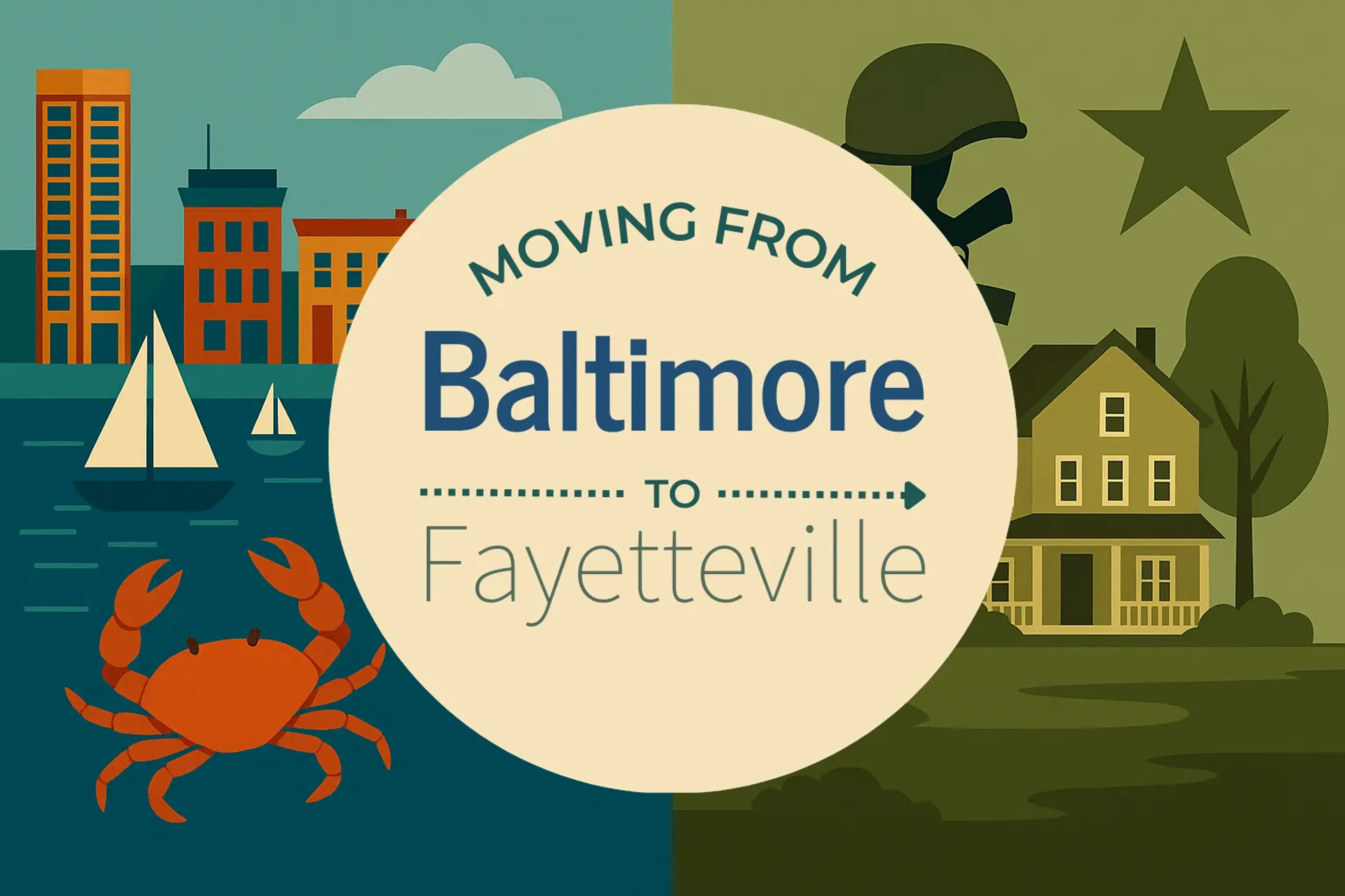 Side-by-side comparison of Baltimore to Fayetteville moving companies