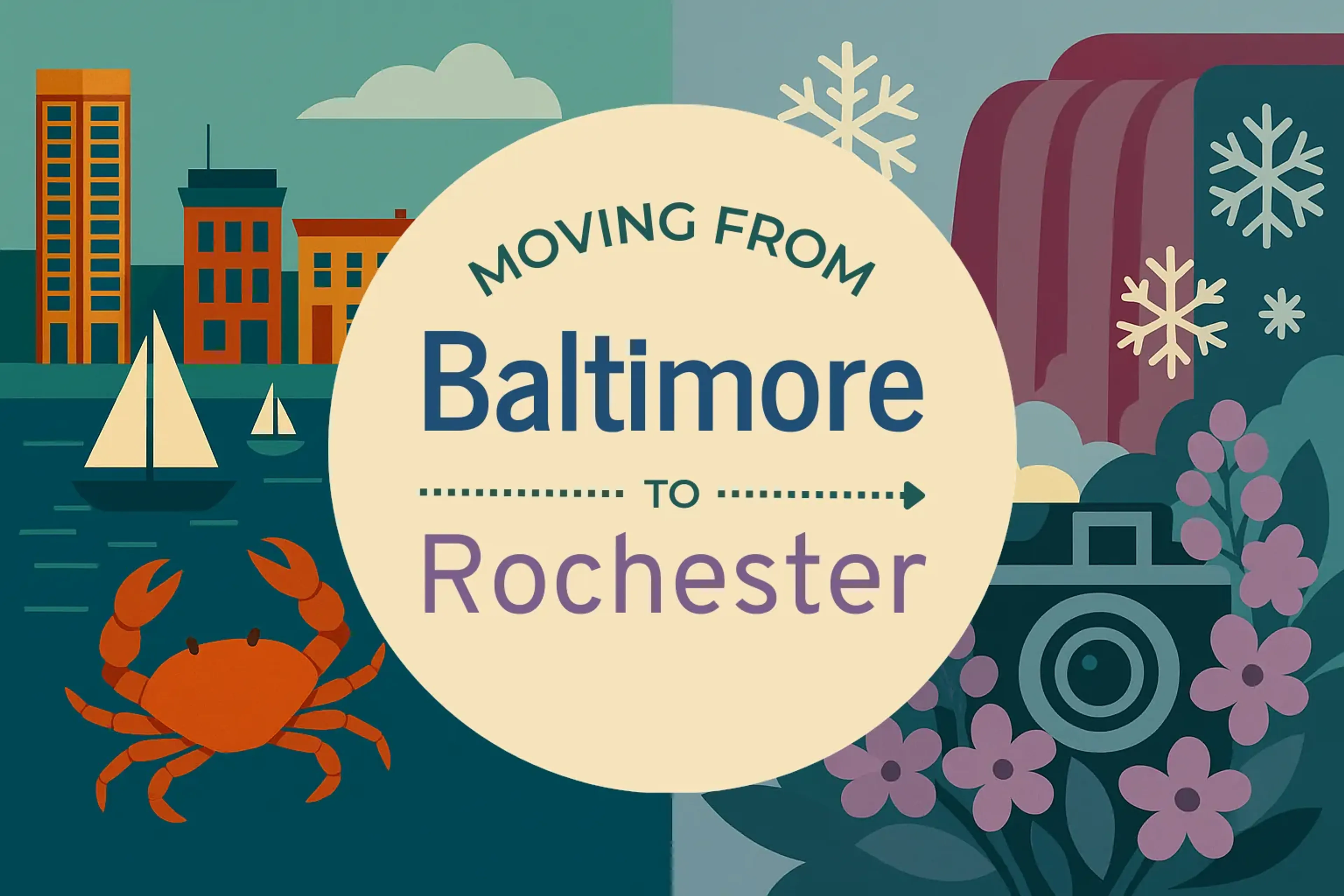 Side-by-side comparison of Baltimore to Rochester moving companies