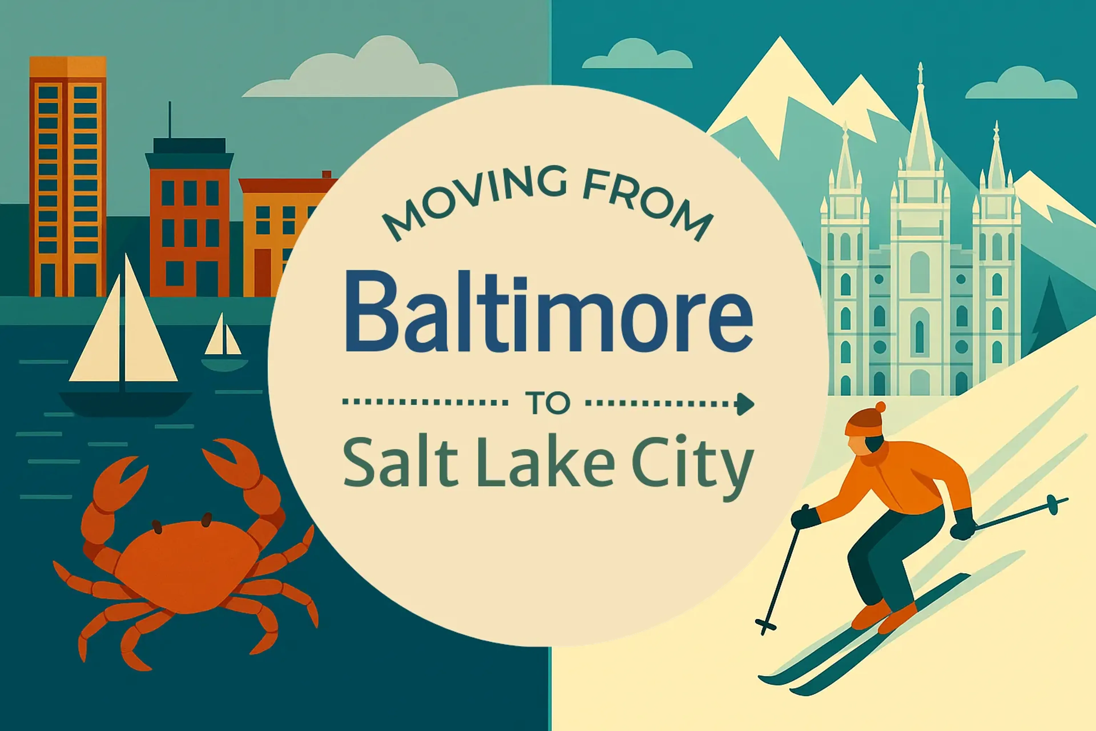 Side-by-side comparison of Baltimore to Salt Lake City moving companies