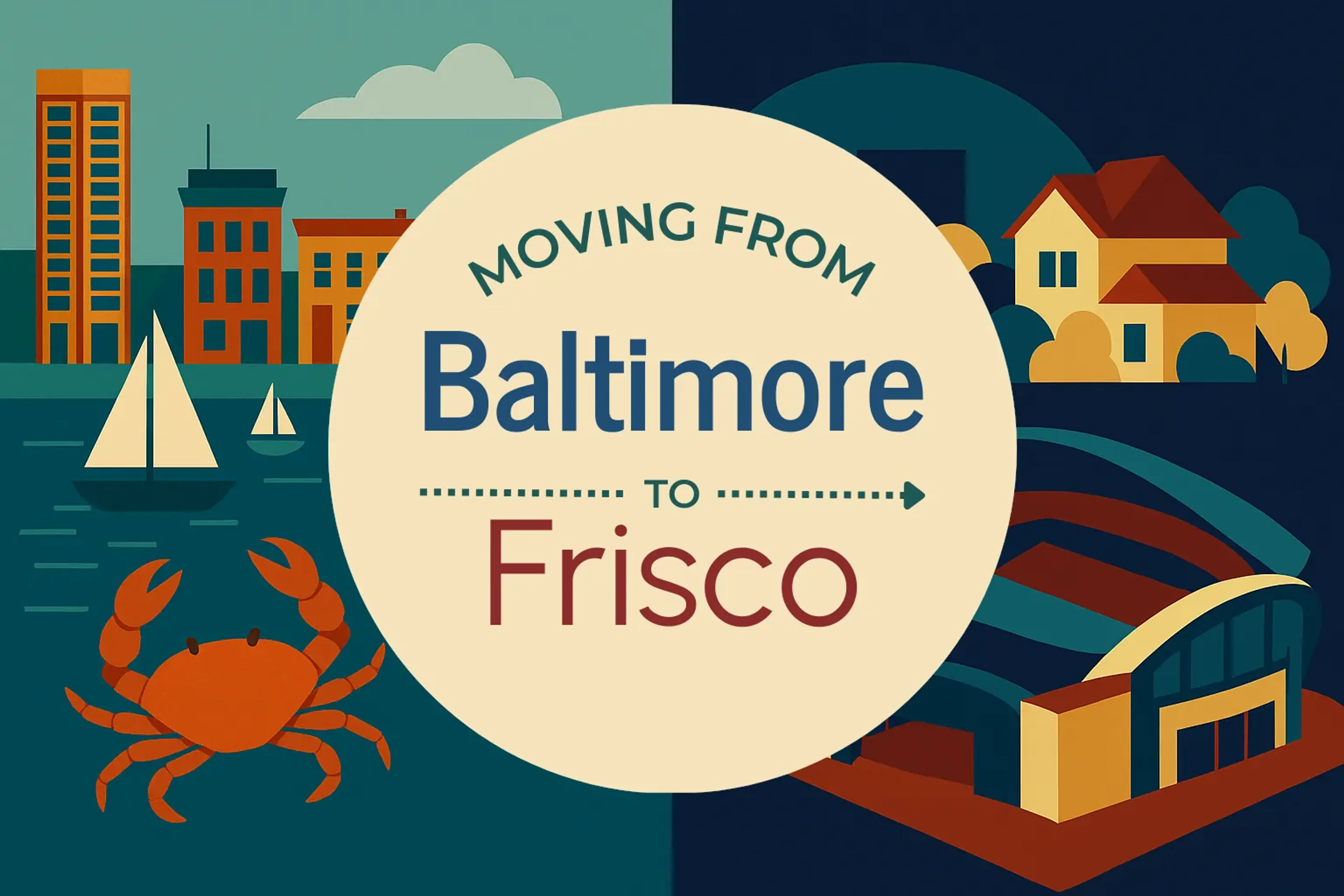 Side-by-side comparison of Baltimore to Frisco moving companies