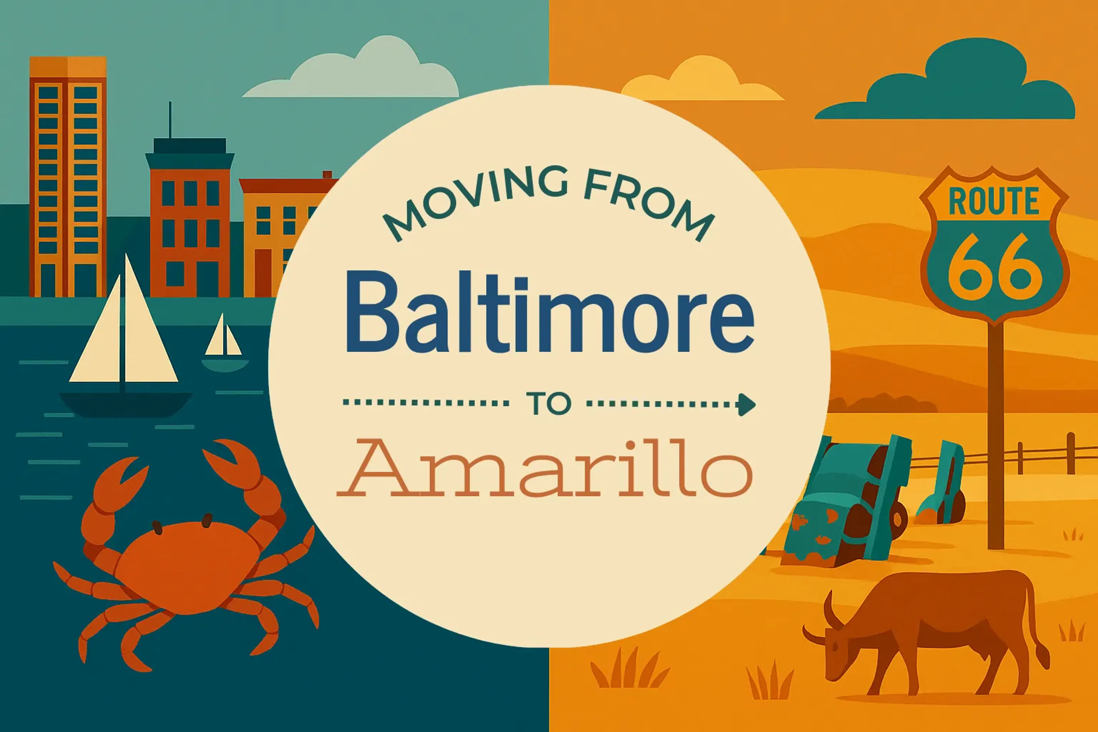 Side-by-side comparison of Baltimore to Amarillo moving companies