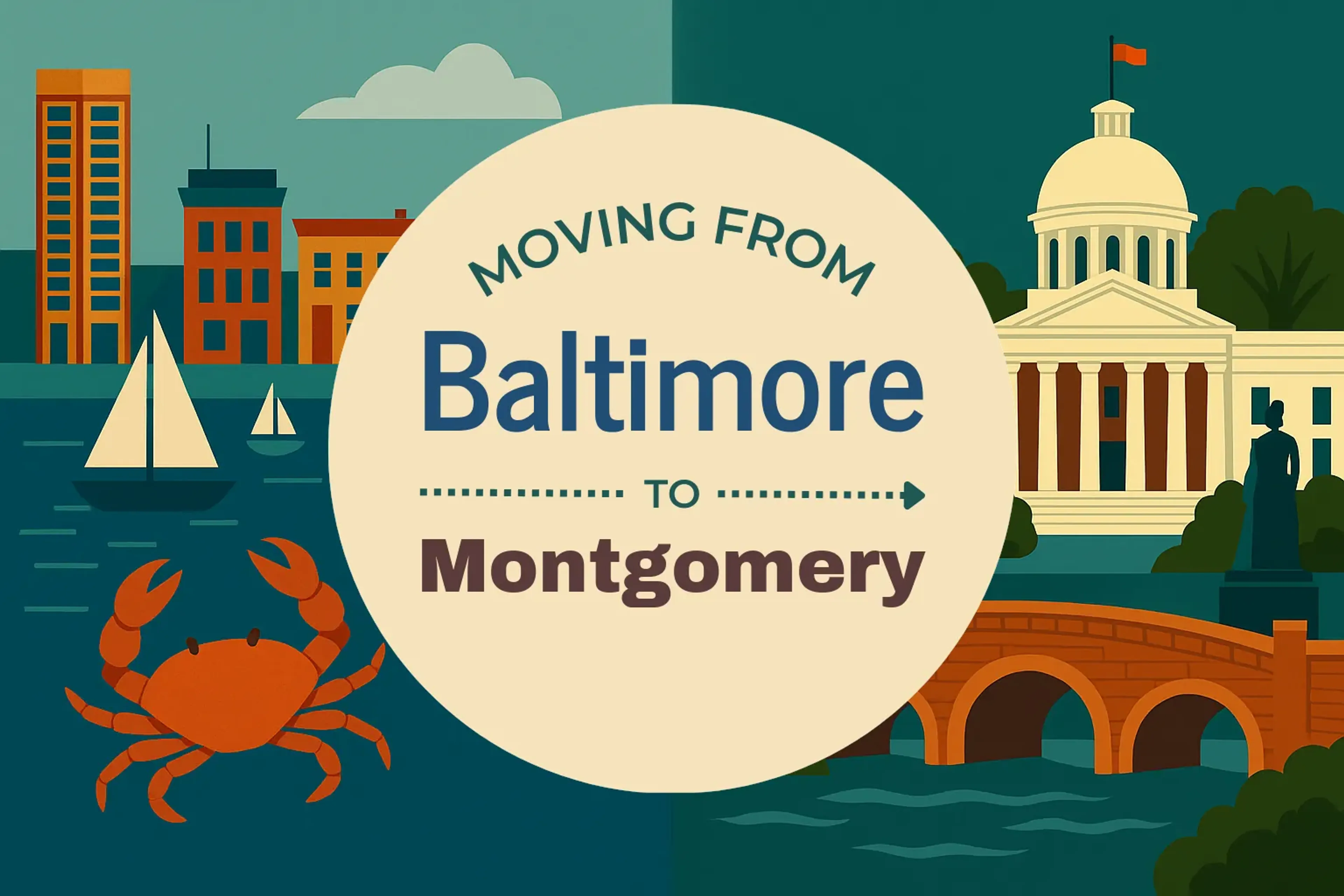 Side-by-side comparison of Baltimore to Montgomery moving companies