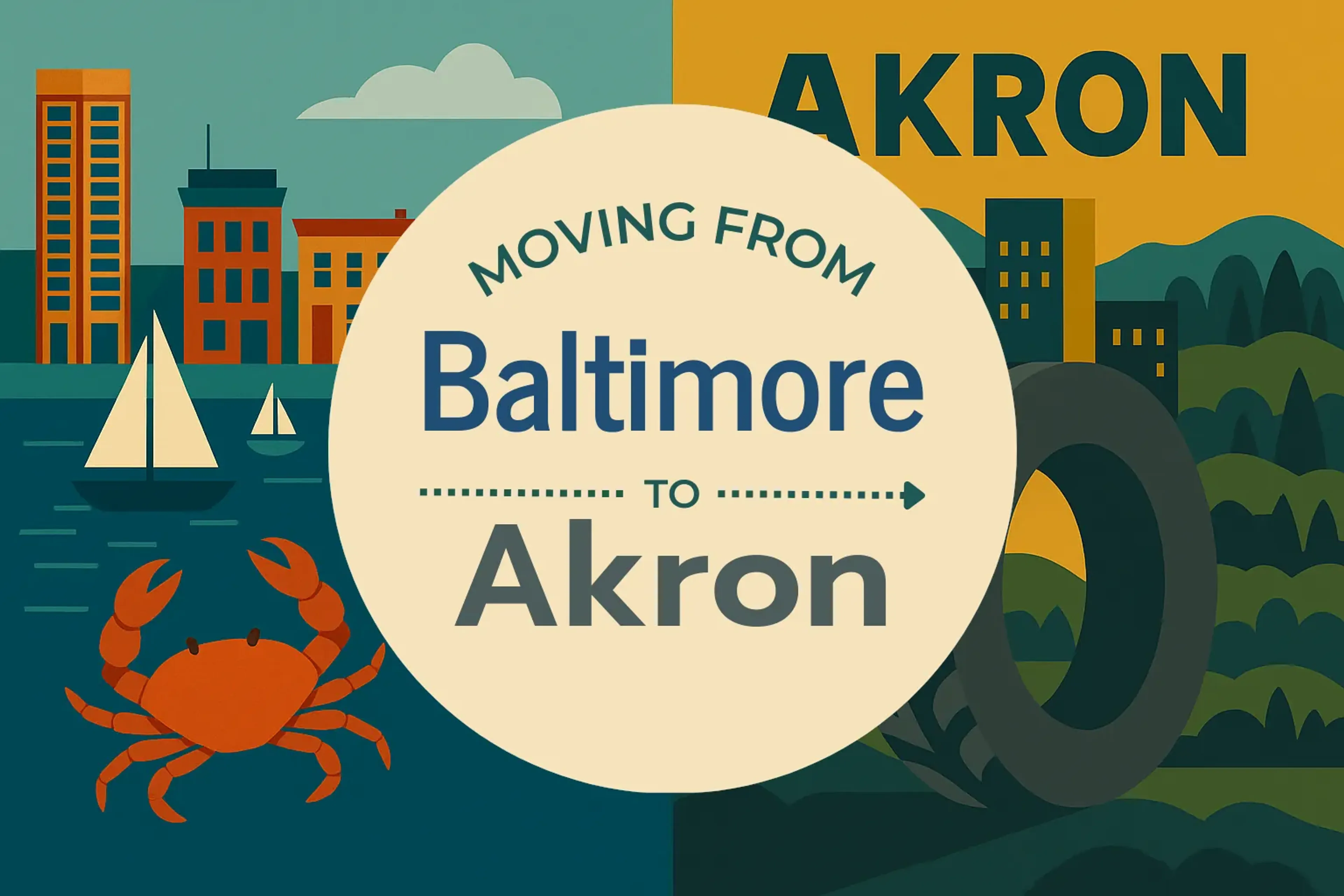 Side-by-side comparison of Baltimore to Akron moving companies