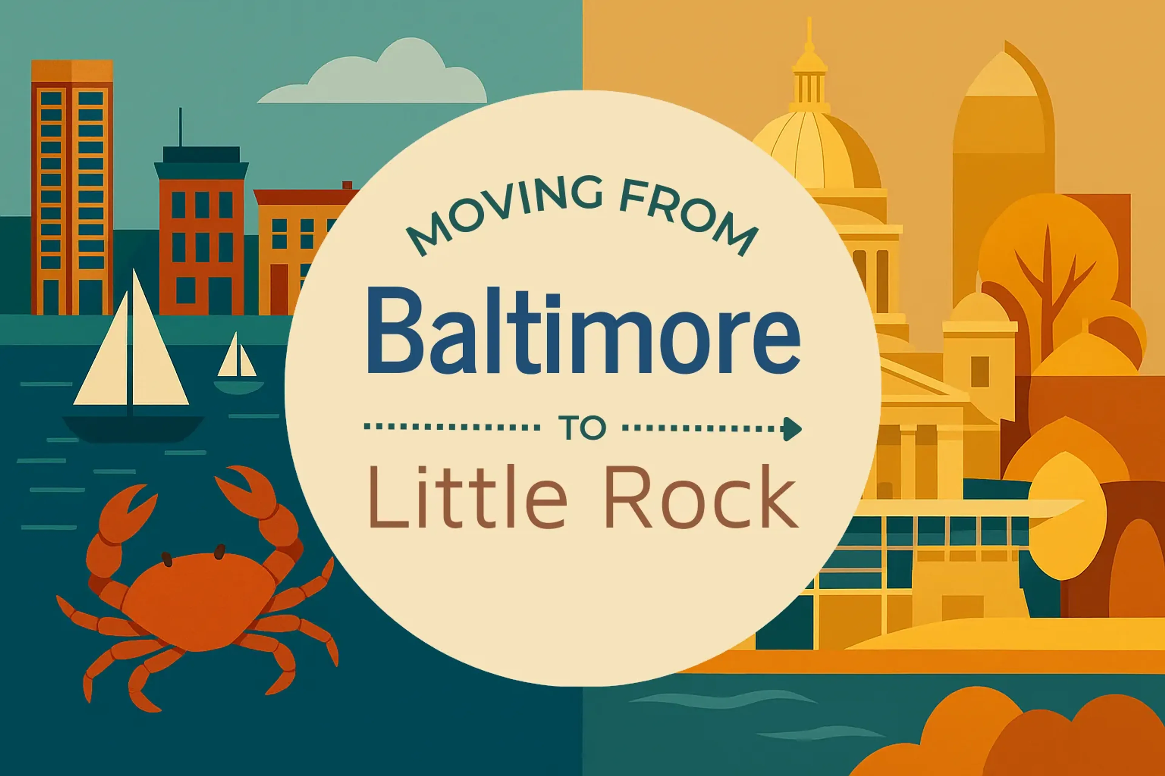 Side-by-side comparison of Baltimore to Little Rock moving companies