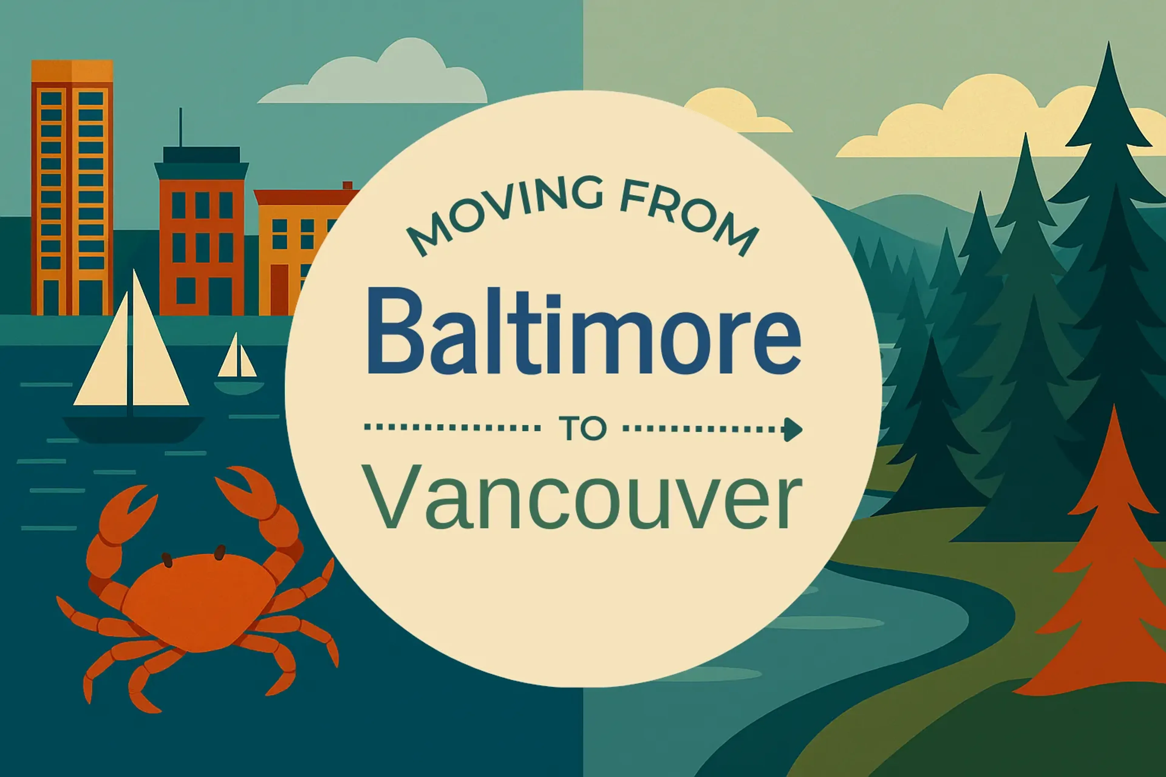 Side-by-side comparison of Baltimore to Vancouver moving companies