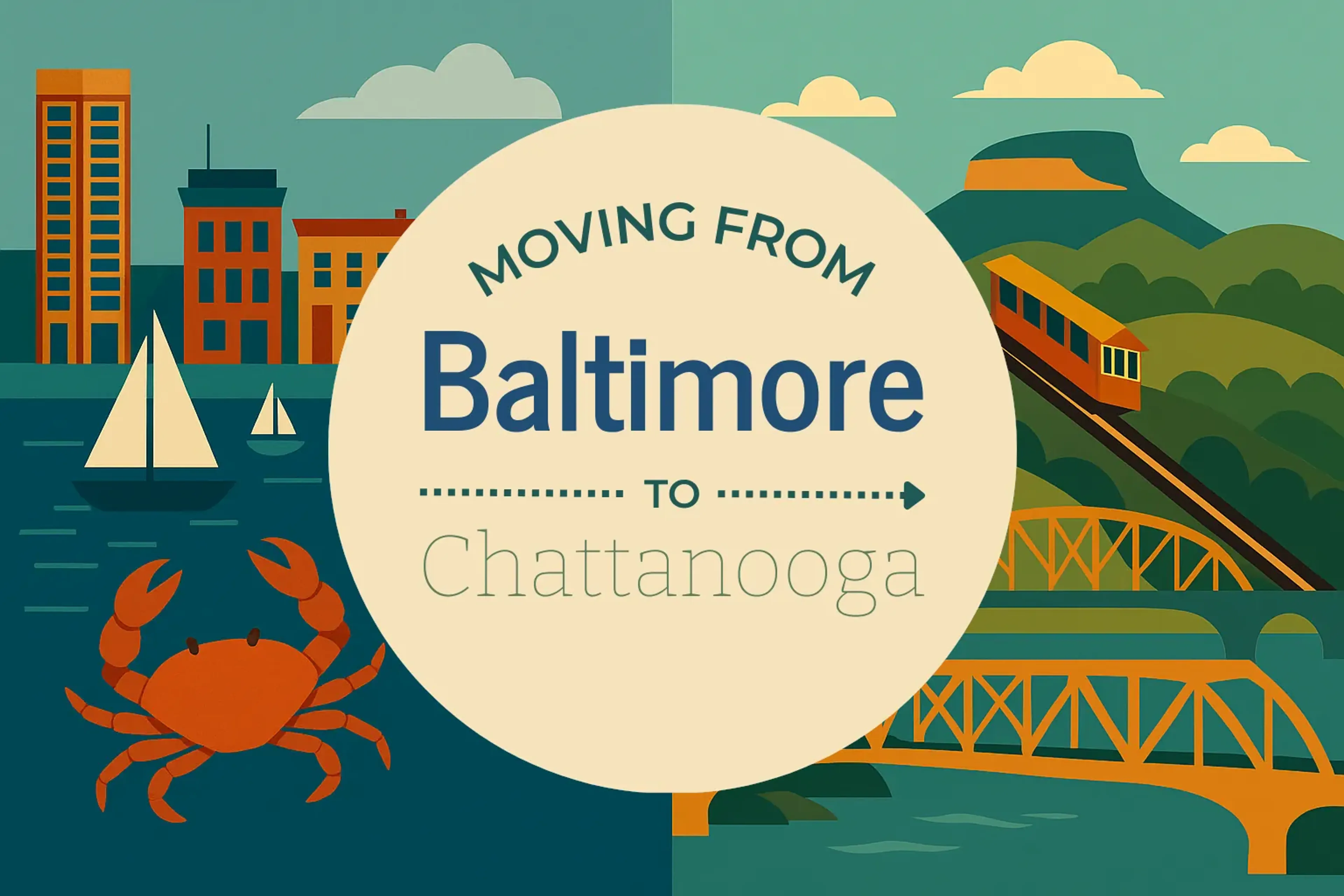 Side-by-side comparison of Baltimore to Chattanooga moving companies