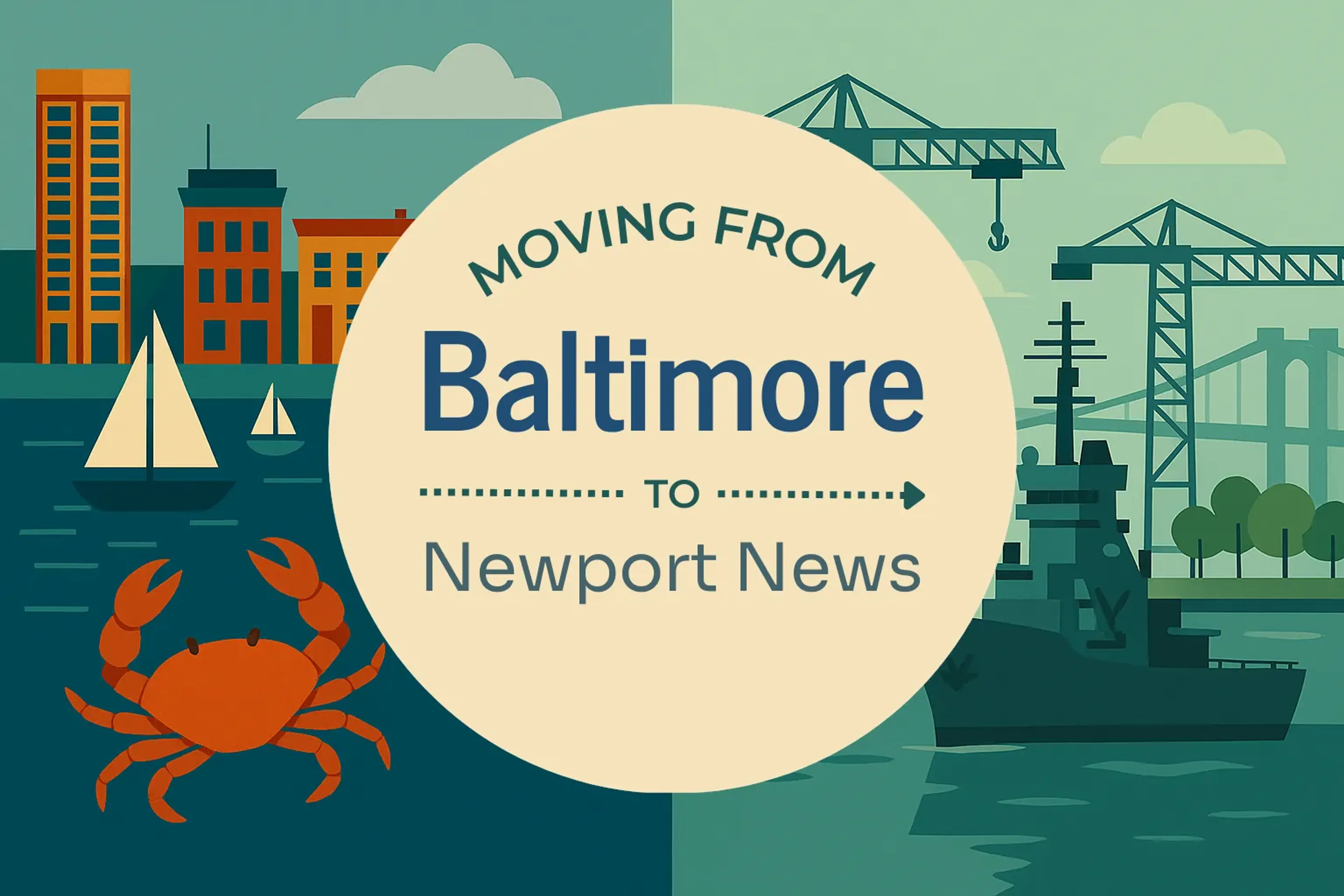 Side-by-side comparison of Baltimore to Newport News moving companies