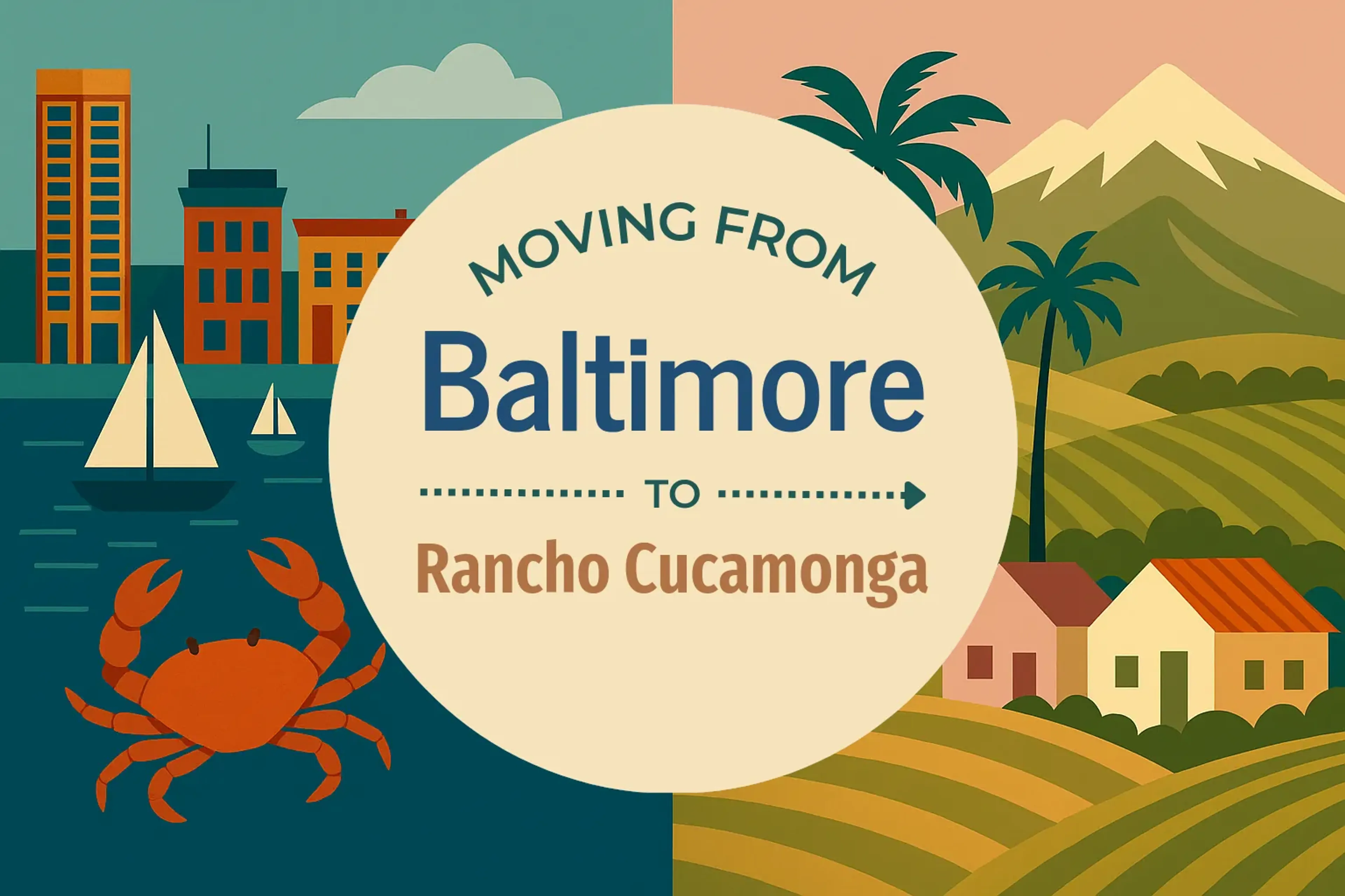 Side-by-side comparison of Baltimore to Rancho Cucamonga moving companies
