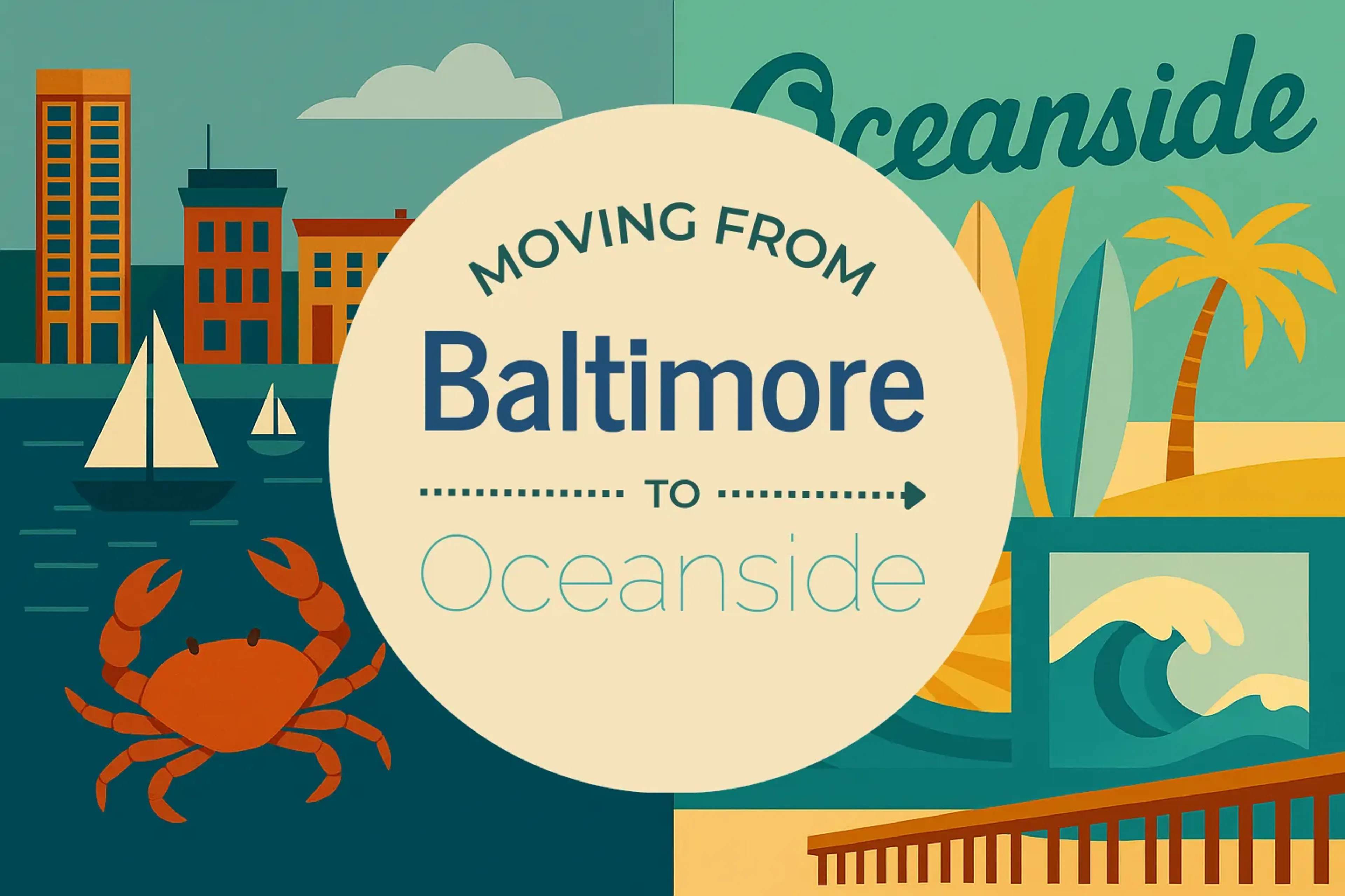 Side-by-side comparison of Baltimore to Oceanside moving companies